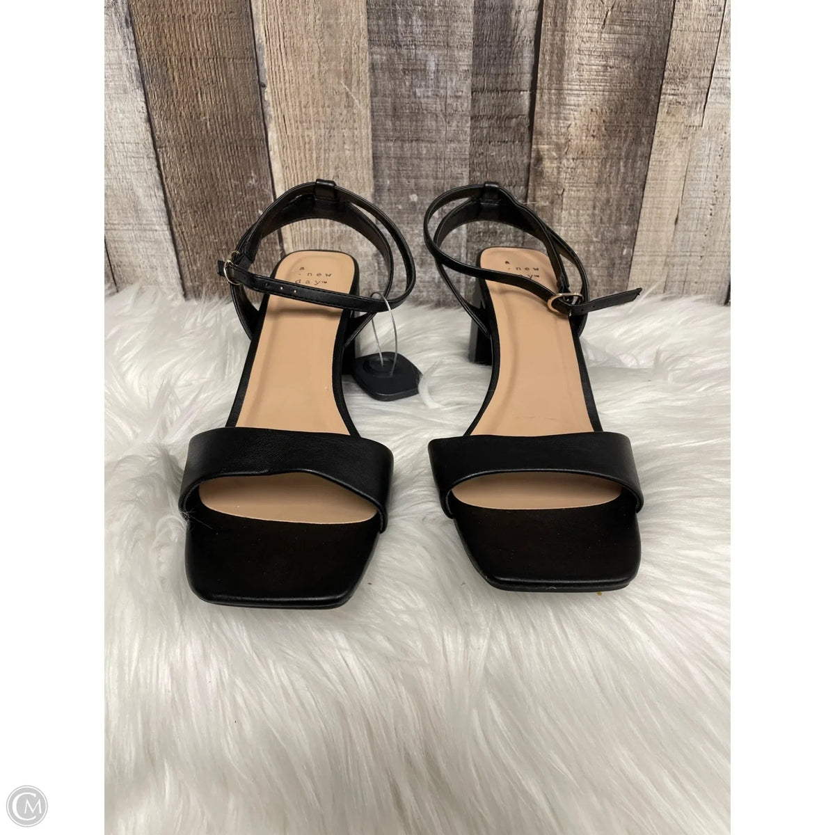 Sandals Heels Block By A New Day In Black, Size: 11