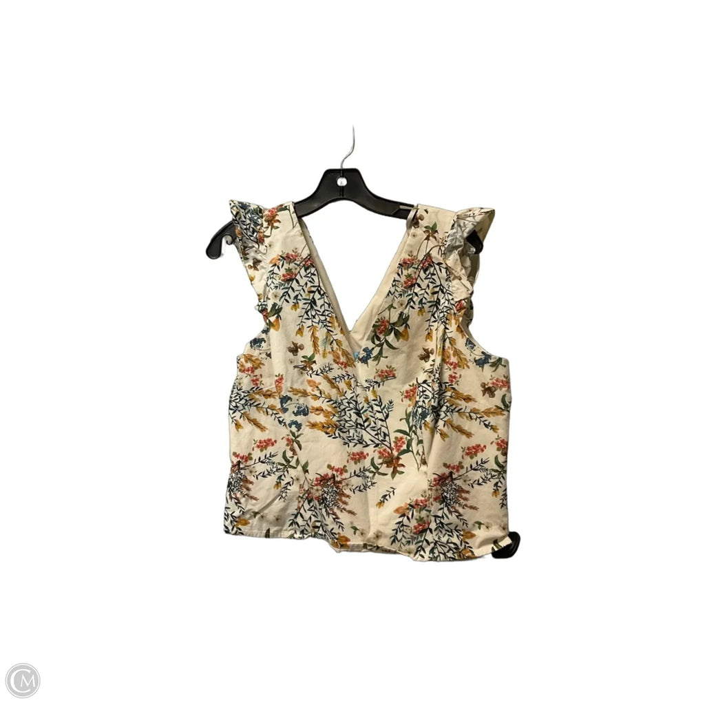 Top Sleeveless By Antonio Melani In Floral Print, Size: 14