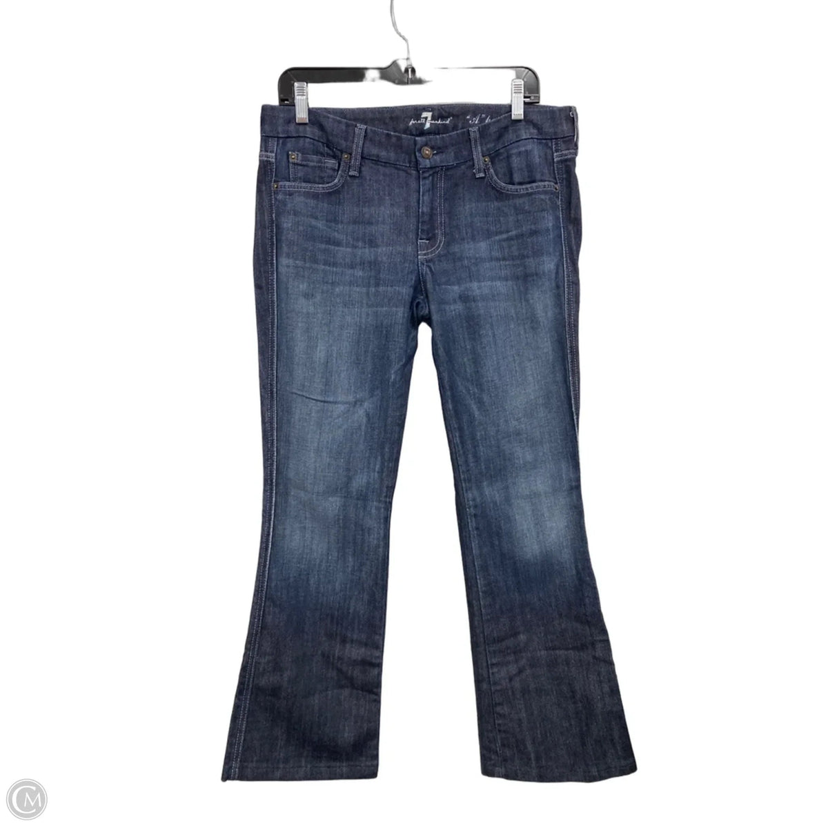 Jeans Flared By 7 For All Mankind In Blue Denim, Size: 10