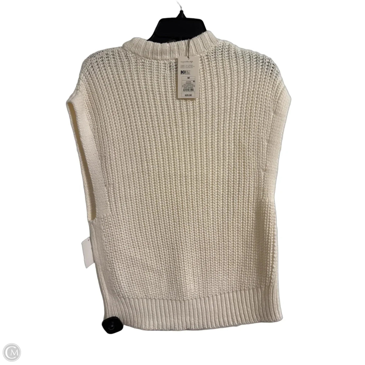 Vest Sweater By A New Day In Cream, Size: M