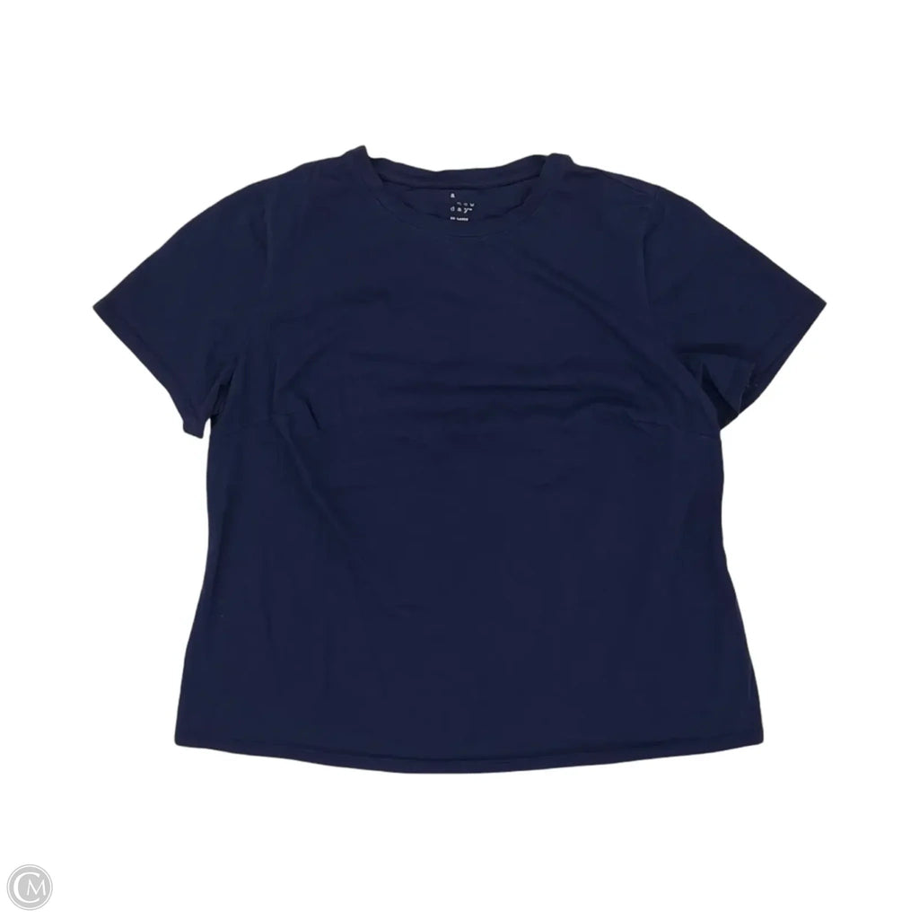 Top Short Sleeve Basic By A New Day In Navy, Size: Xxl