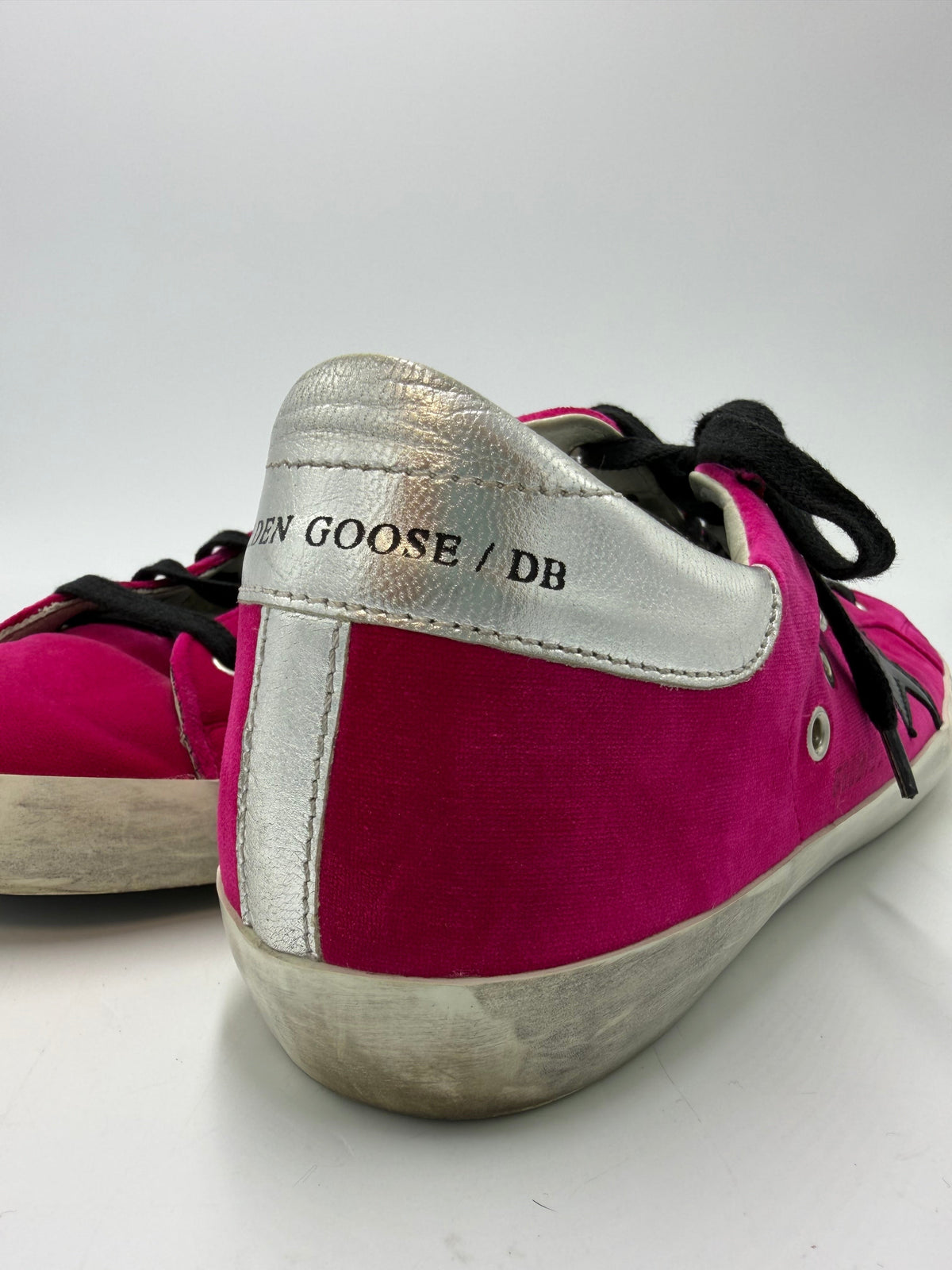 Golden Goose Superstar Trainers Luxury Shoes In Pink Velvet, Size: 9 (39)