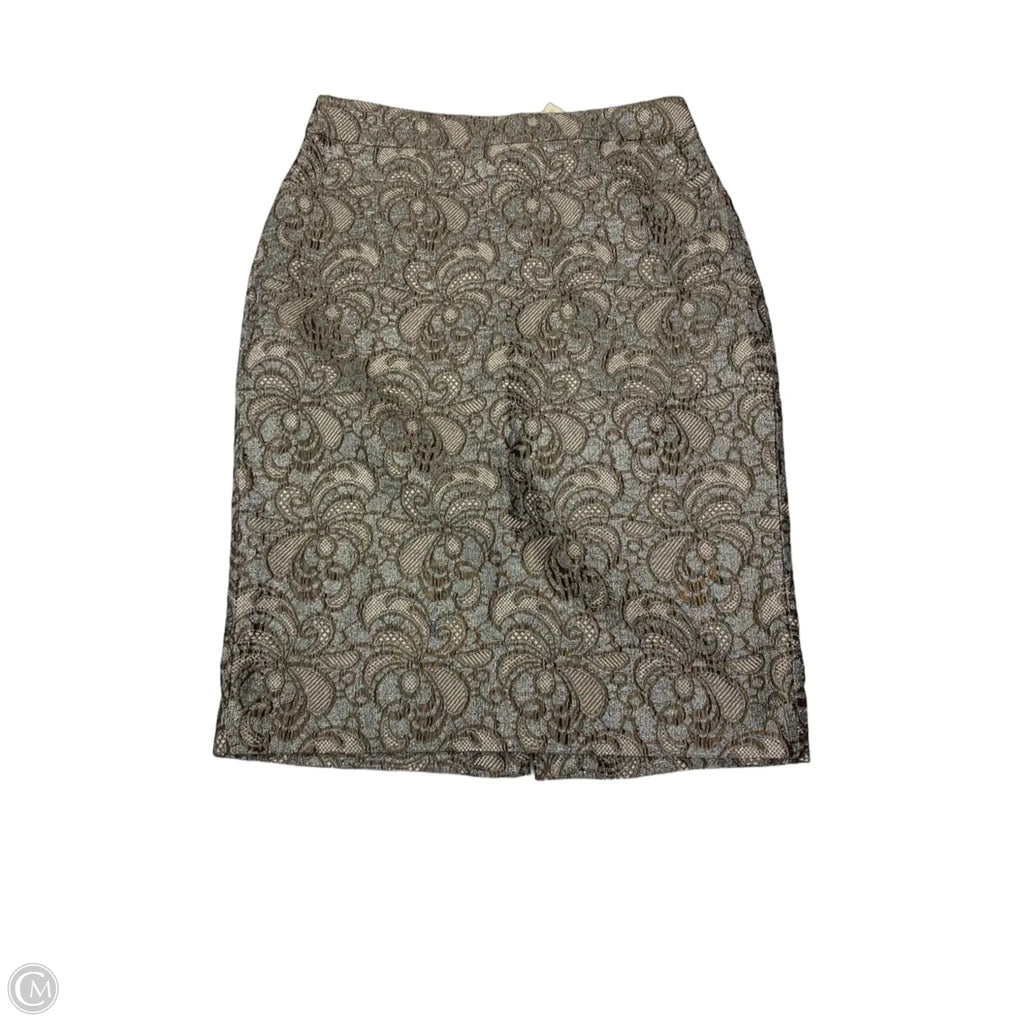 Skirt Mini & Short By Ann Taylor In Silver, Size: 2