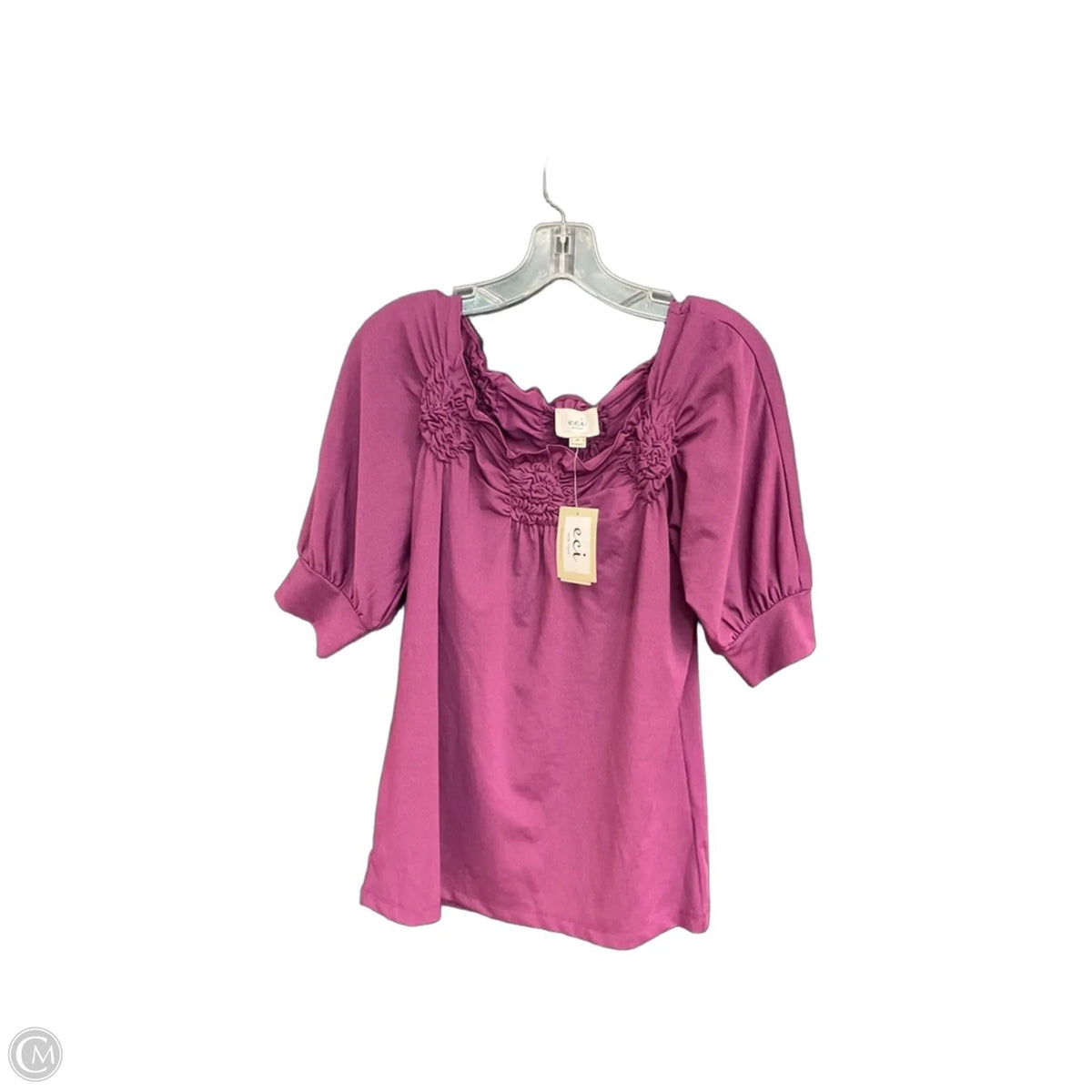 Top Short Sleeve By Eci In Purple, Size: M