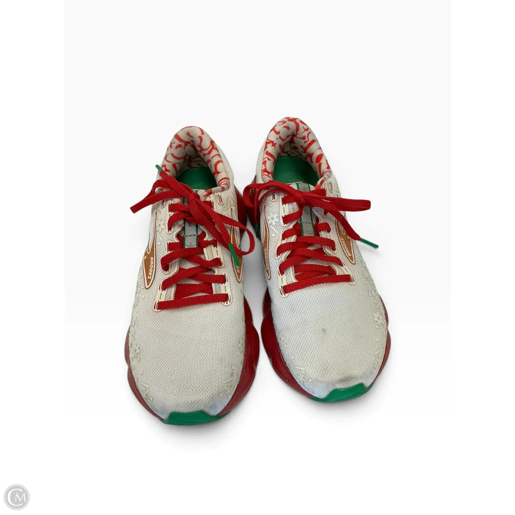 Shoes Sneakers By Brooks In Red & White, Size: 8