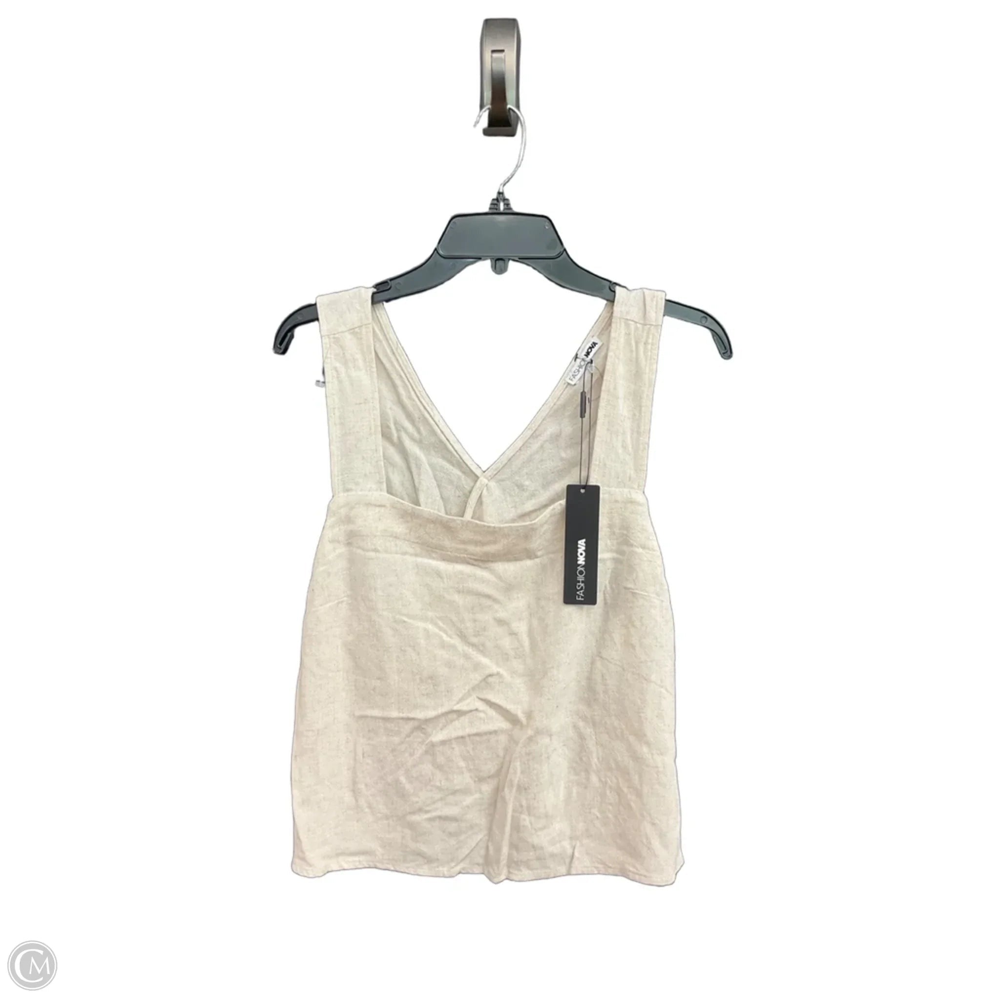Top Sleeveless By Fashion Nova In Beige, Size: Xl