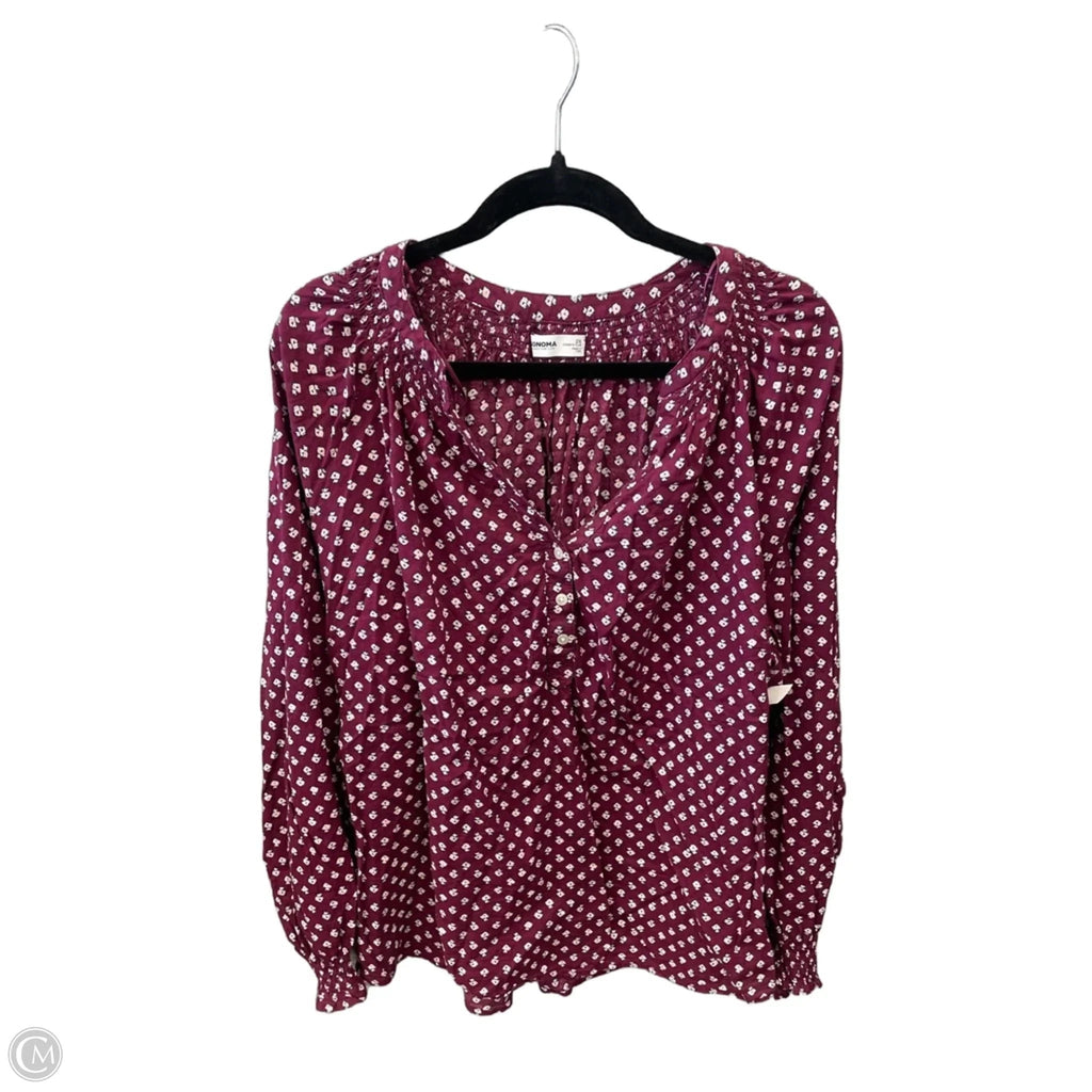 Top Long Sleeve By Sonoma In Purple, Size: 2x