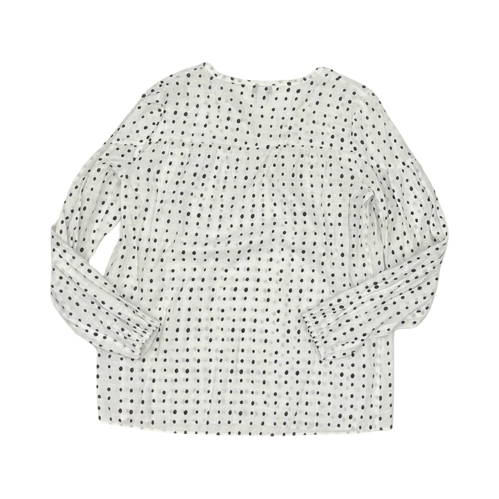 Blouse Ls By Nine West Apparel In Black & White, Size:S