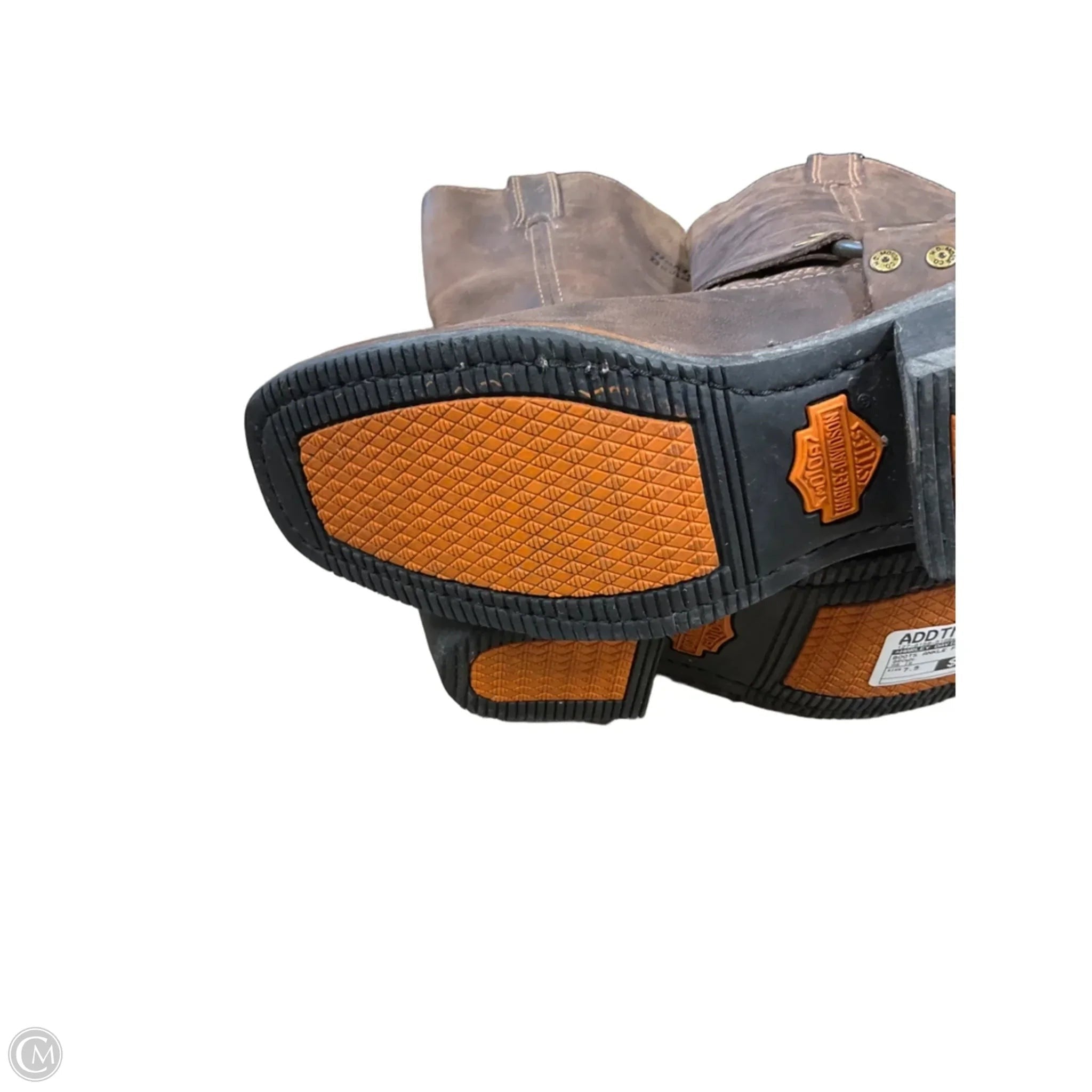 Boots Ankle Flats By Harley Davidson In Brown, Size: 7.5