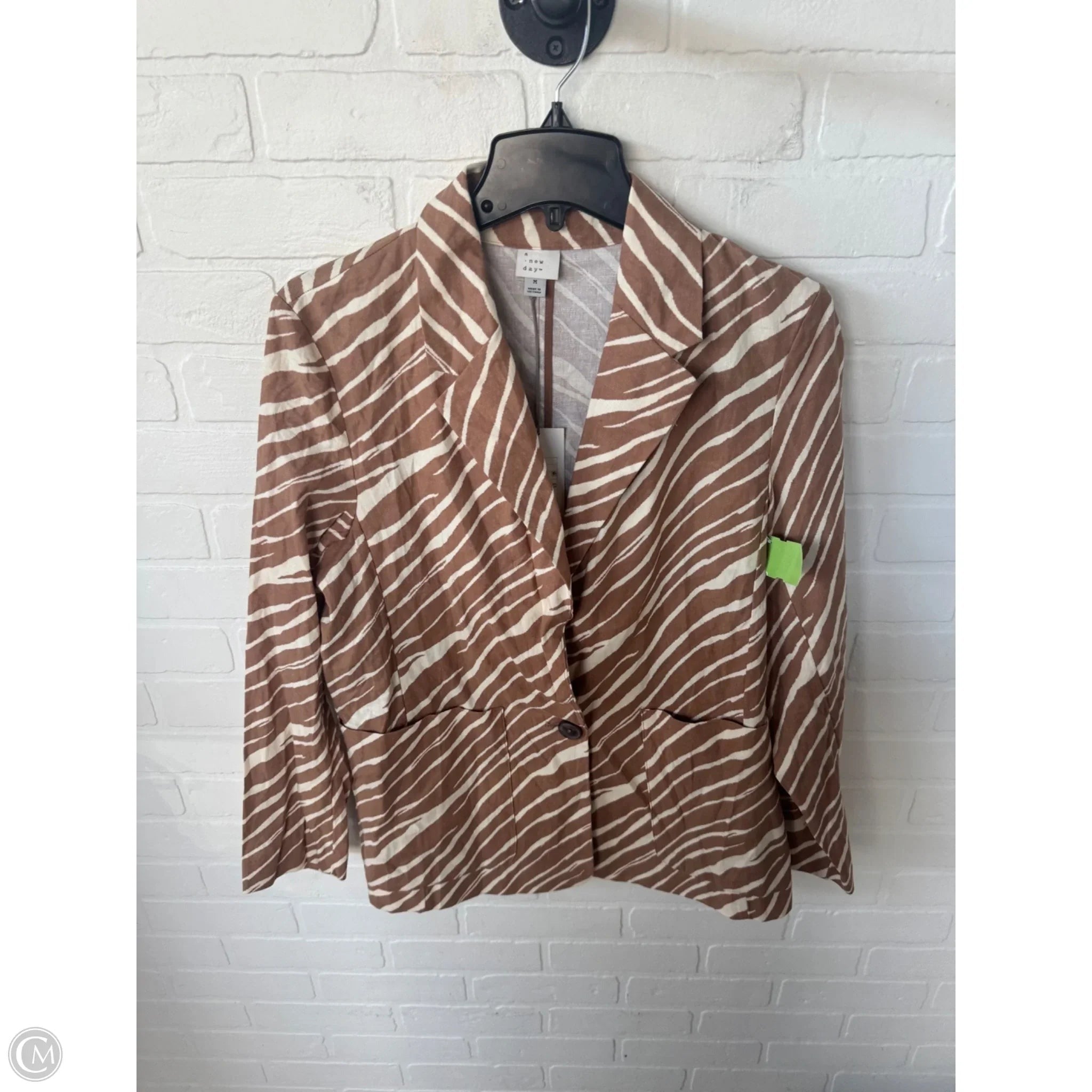 Blazer By A New Day In Brown & Cream, Size: M
