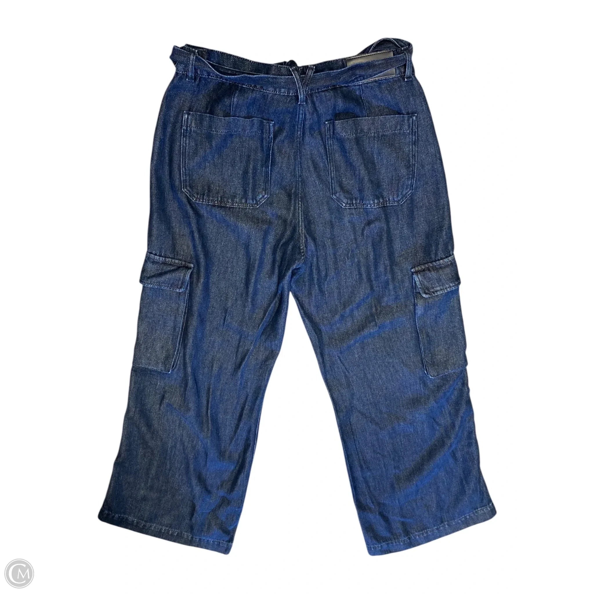 Jeans Wide Leg By 7 For All Mankind In Blue Denim, Size: 14