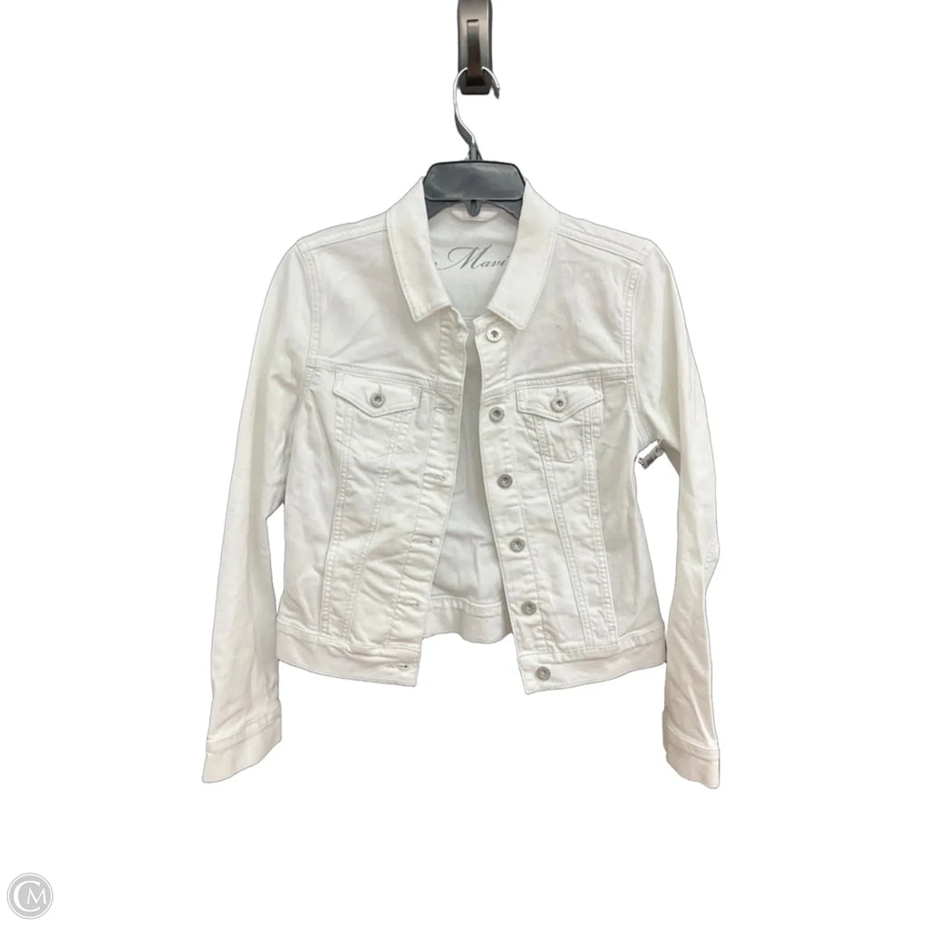 Jacket Denim By Mavi In White Denim, Size: S