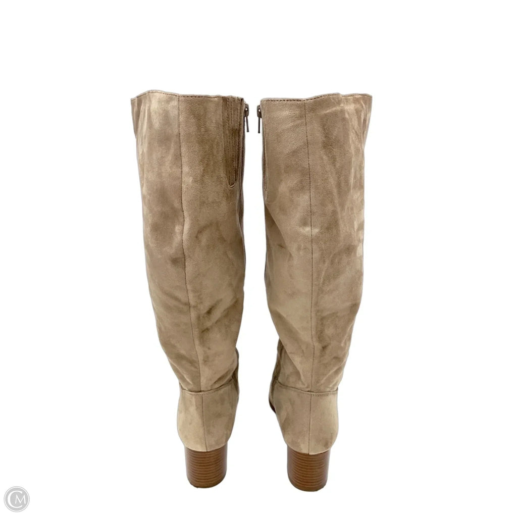 Boots Knee Heels By Comfortview In Tan, Size: 9.5