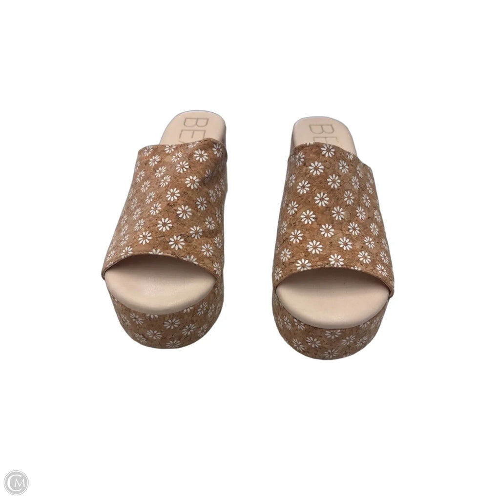 Sandals Heels Platform By Matisse In Floral Print, Size: 9