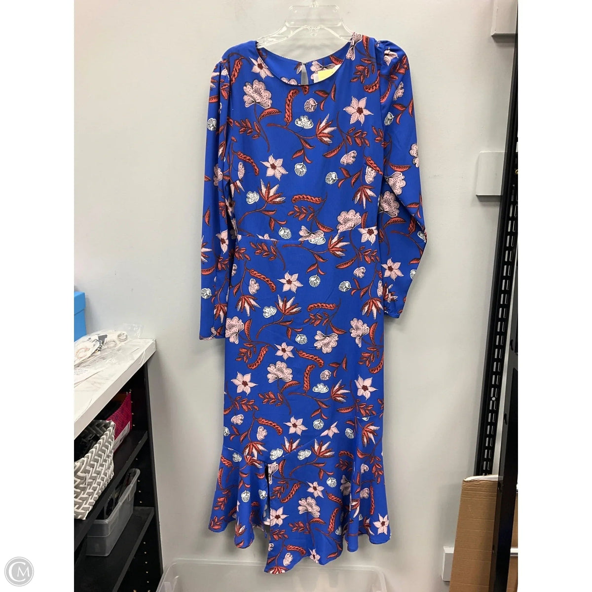 Dress Casual Midi By Astr In Blue & Orange, Size: Xs