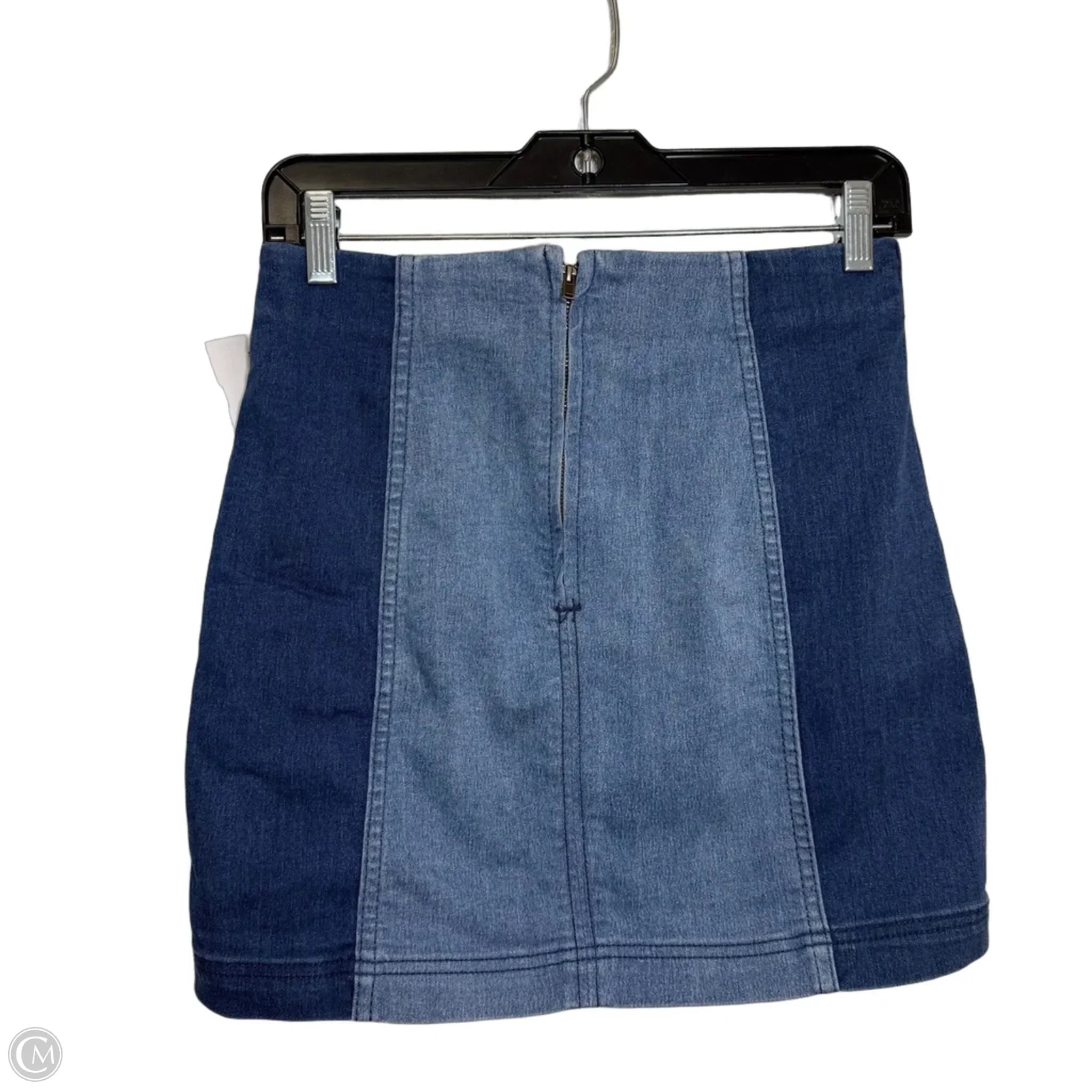 Skirt Mini & Short By Free People In Blue Denim, Size: 4