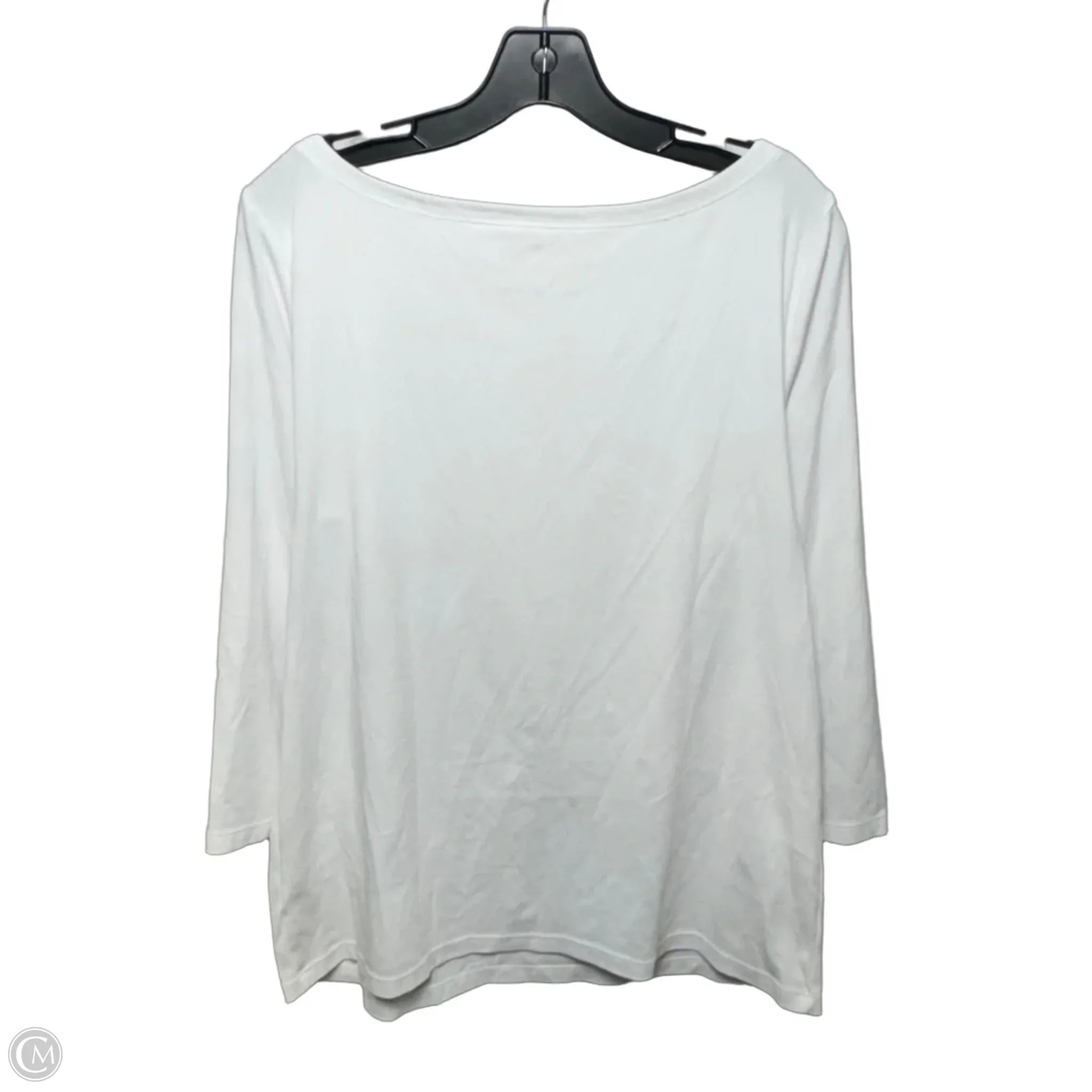 Top 3/4 Sleeve Designer By Lilly Pulitzer In White, Size: XXL
