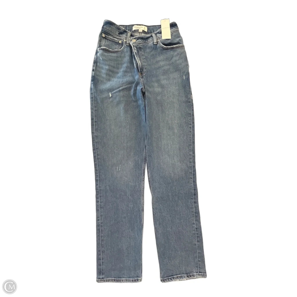 Jeans Straight By Abercrombie And Fitch In Blue Denim, Size: 4