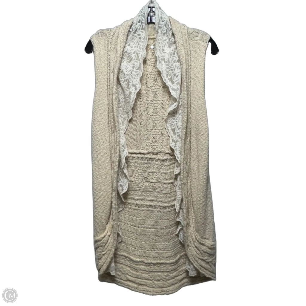Vest Sweater By Anthropologie In Tan, Size: S