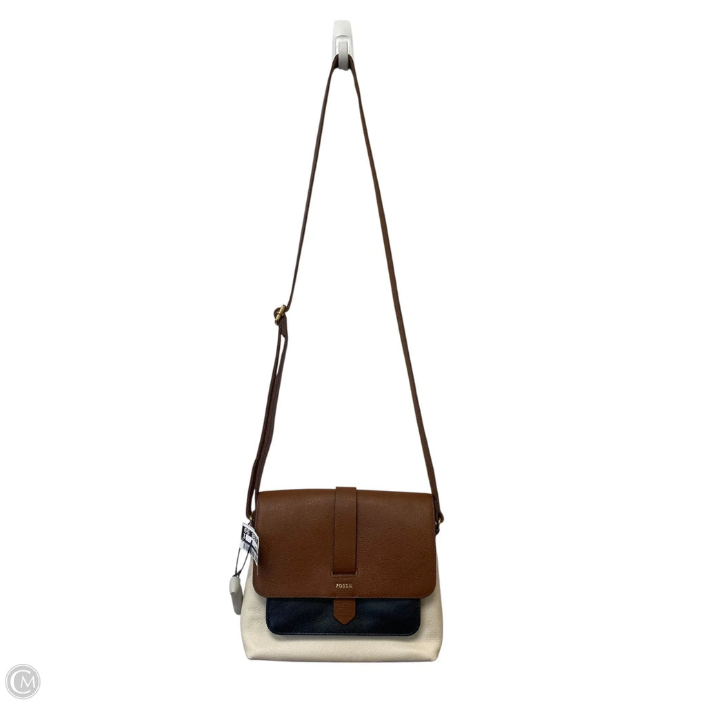 Handbag Leather By Fossil, Size: Small