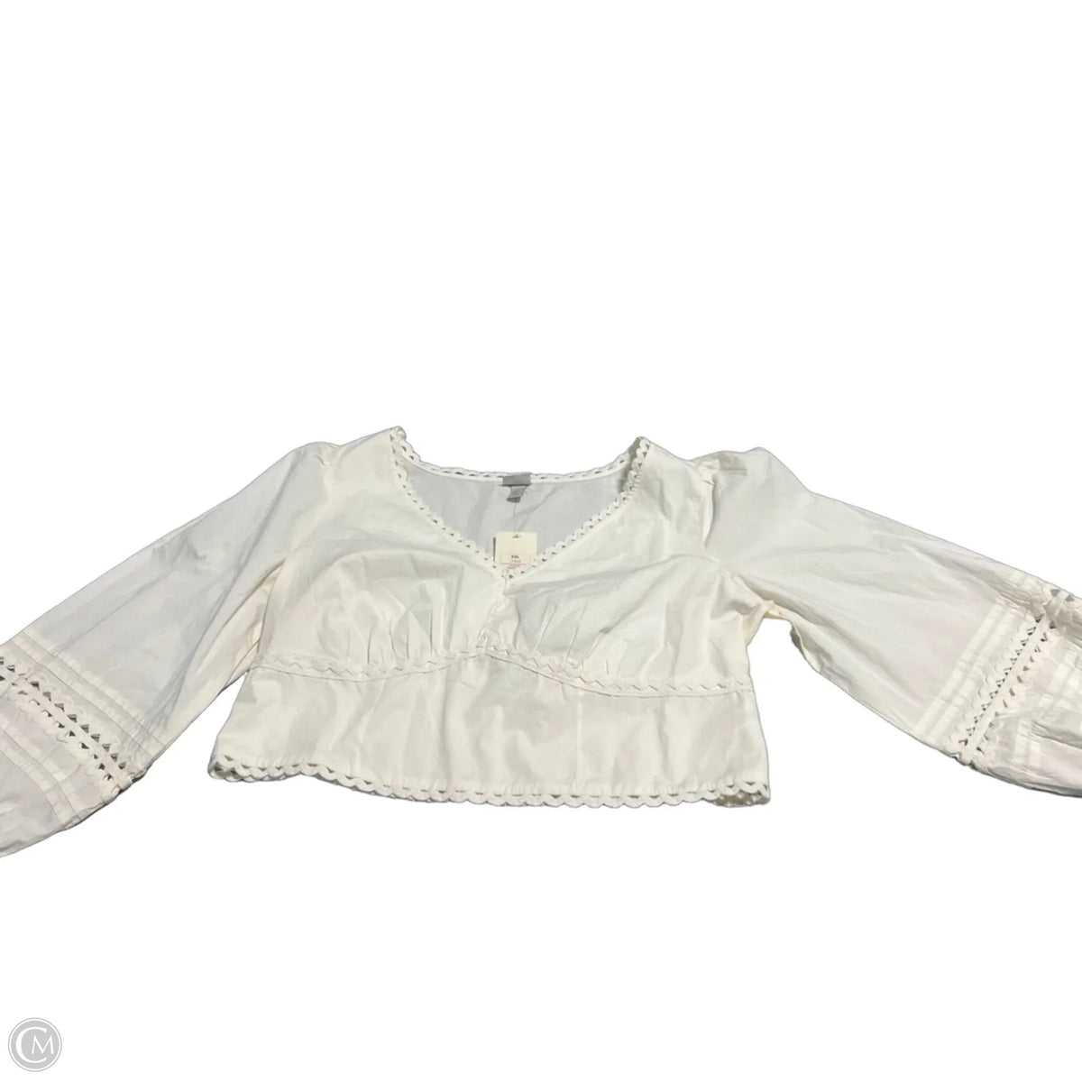 Top 3/4 Sleeve By A New Day In Cream, Size: Xxl