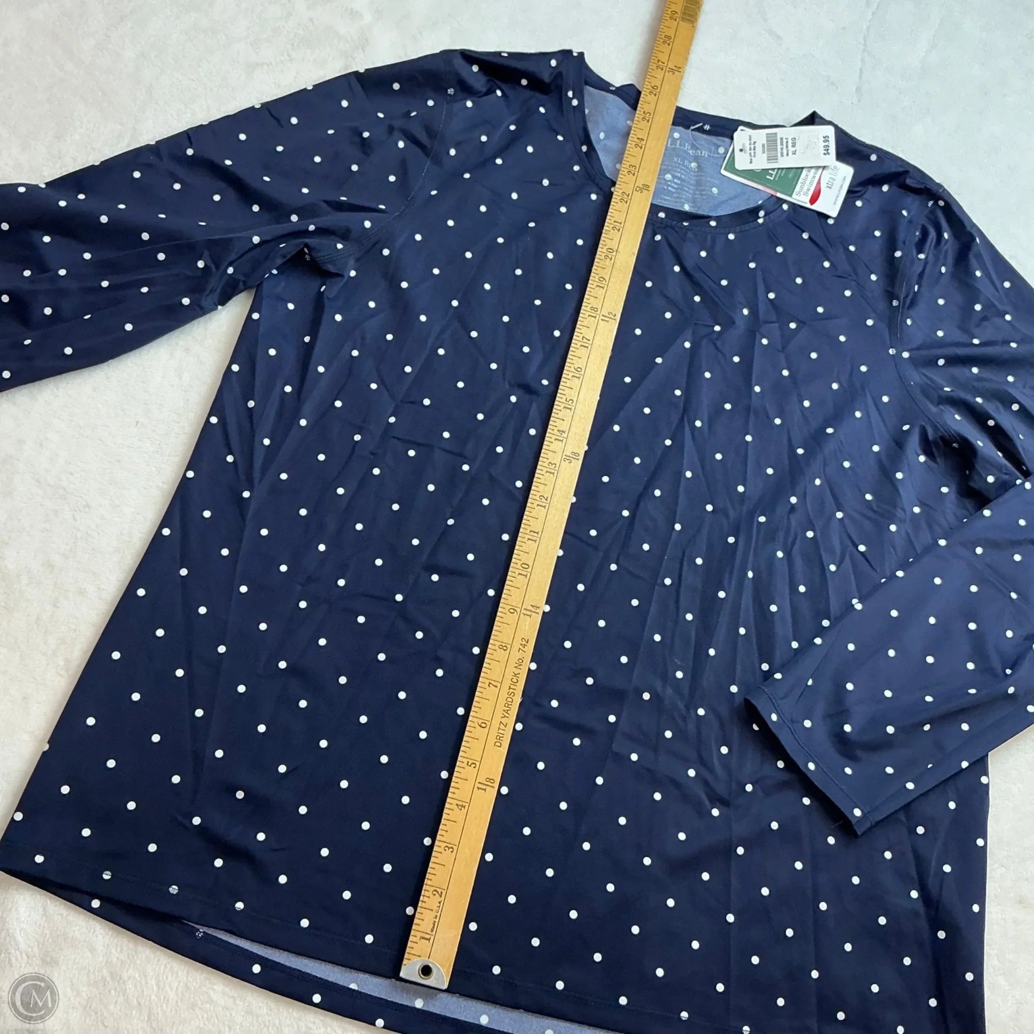 Top Long Sleeve By L.l. Bean In Polkadot Pattern, Size: Xl