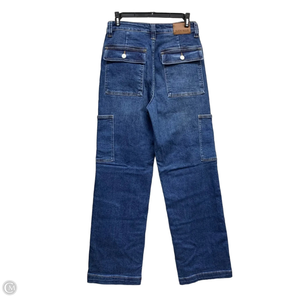 Jeans Wide Leg By Judy Blue In Blue Denim, Size: 4