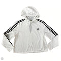 Athletic Top Long Sleeve Hoodie By Adidas In White, Size: Xl