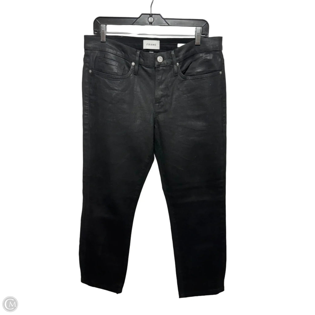 L’Homme Skinny Jeans By Frame In Black Denim, Size: 14/32