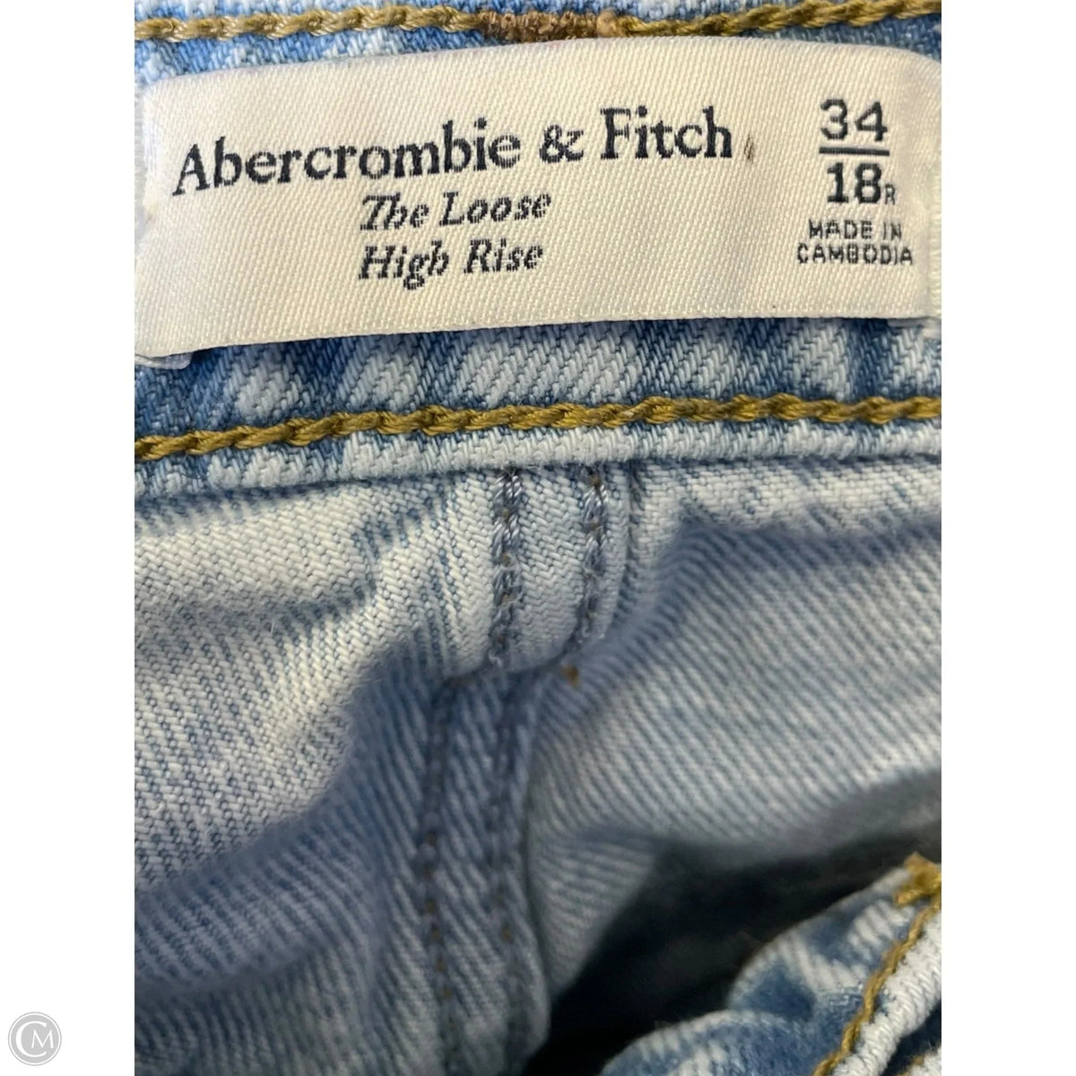 Jeans Wide Leg By Abercrombie And Fitch In Blue Denim, Size: 18