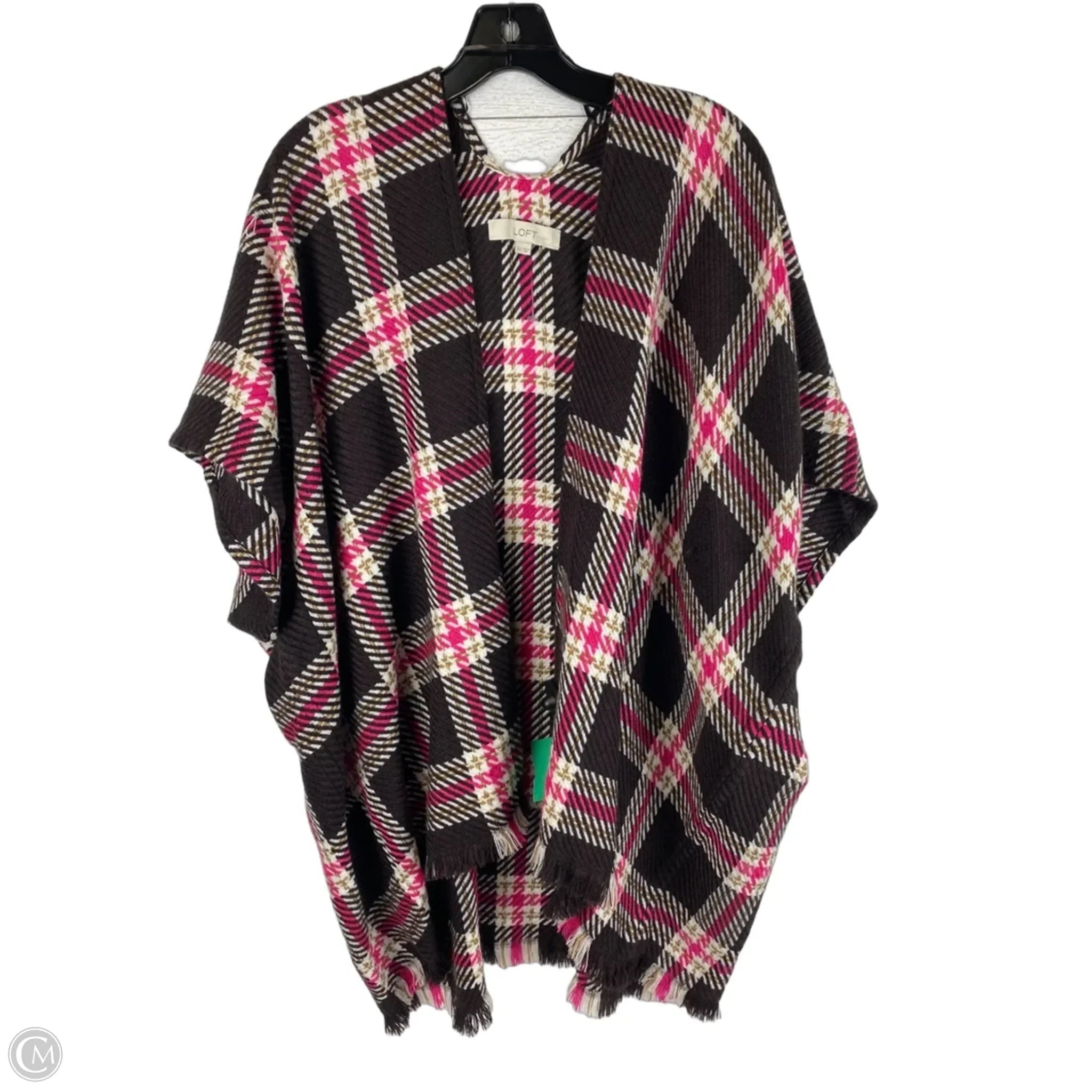 Shawl By Loft In Brown & Pink, Size: Xs
