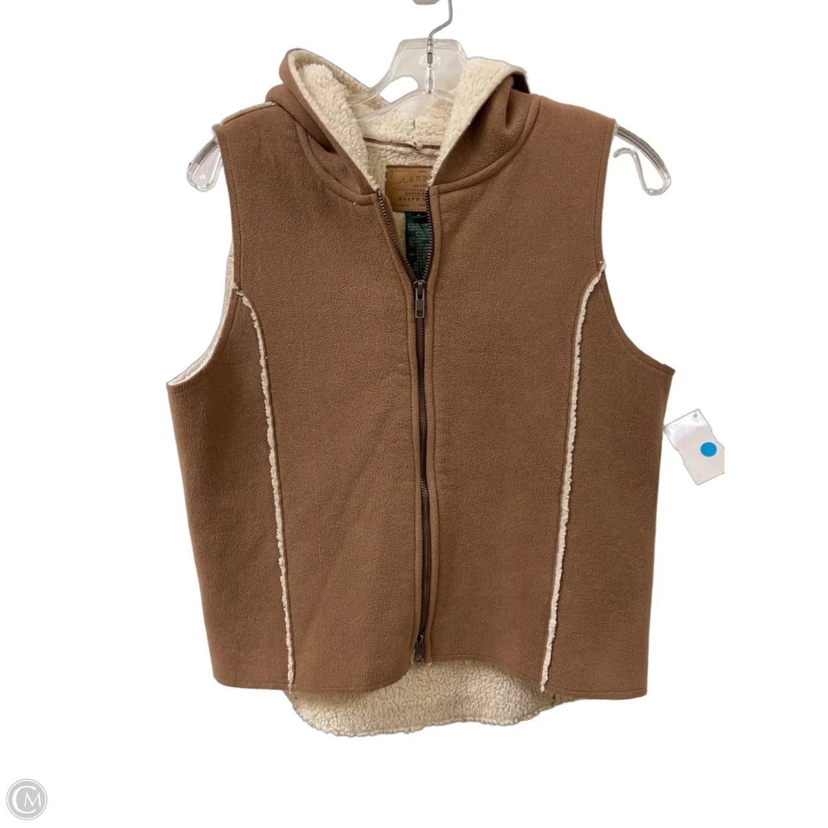 Vest Faux Fur & Sherpa By Lauren By Ralph Lauren In Brown, Size: S