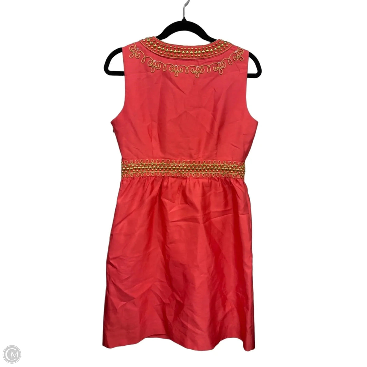 Dress Designer By Kate Spade In Gold & Orange, Size: 6
