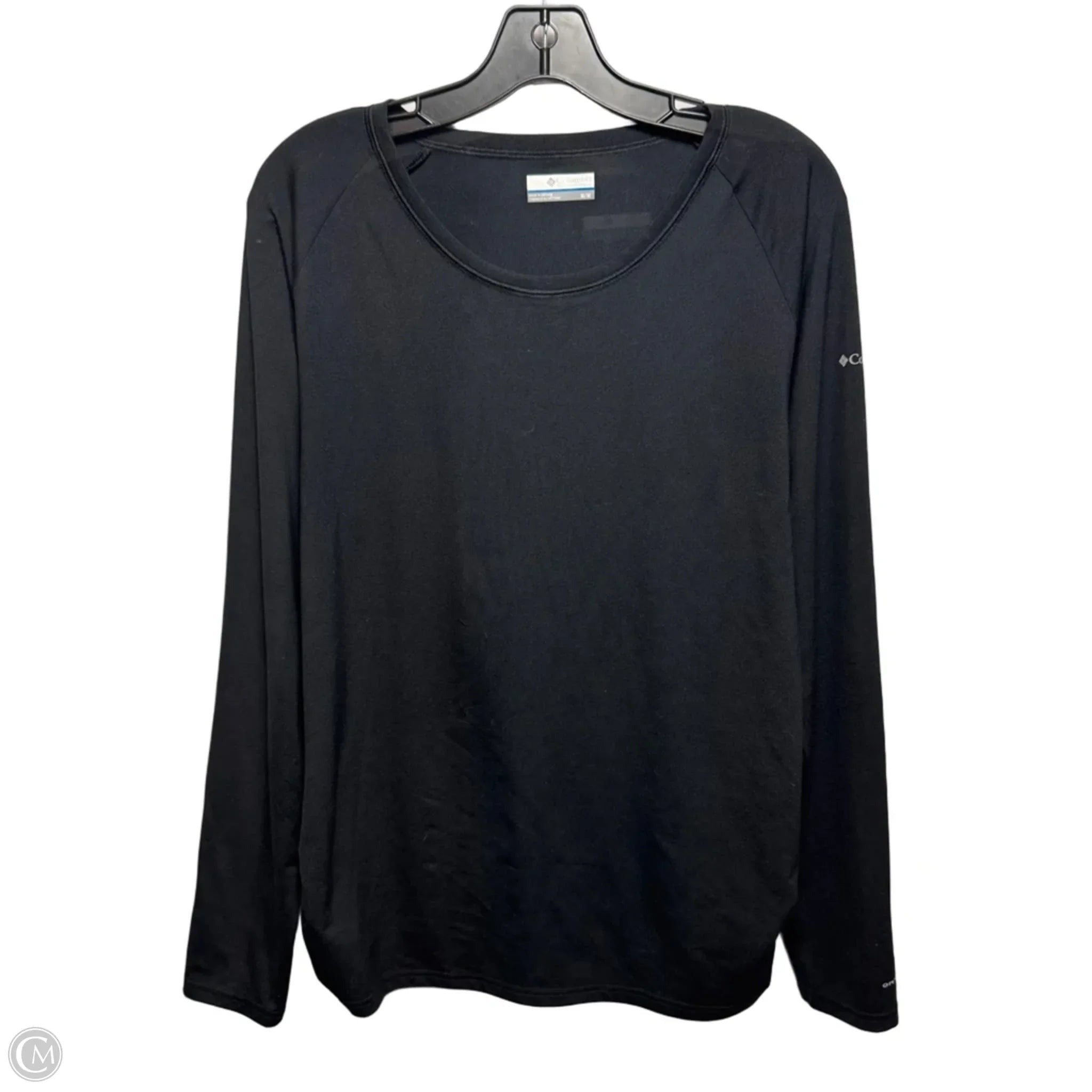 Athletic Top Long Sleeve Crewneck By Columbia In Black, Size: M