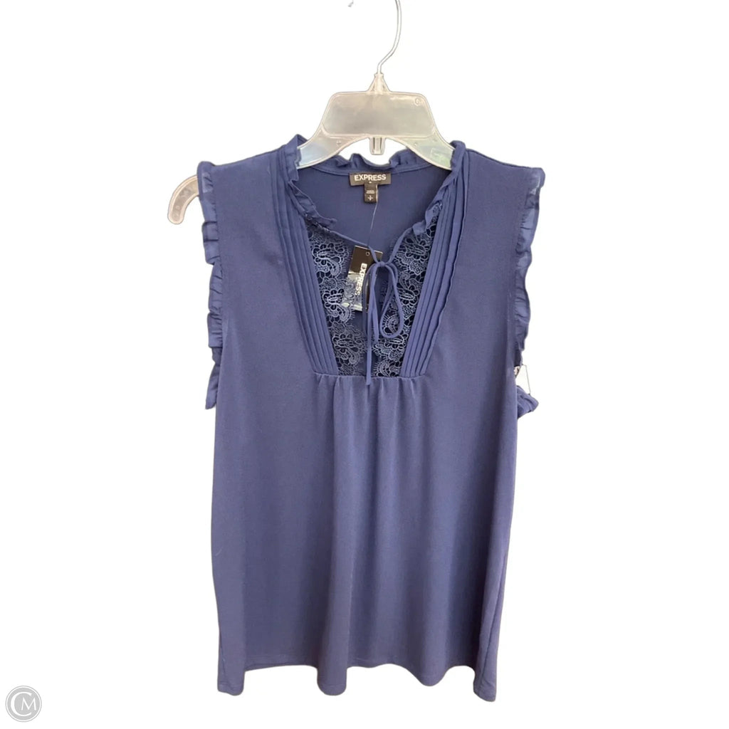 Top Sleeveless By Express In Navy, Size: S
