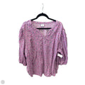 Top 3/4 Sleeve By Croft And Barrow In Purple, Size: 2x