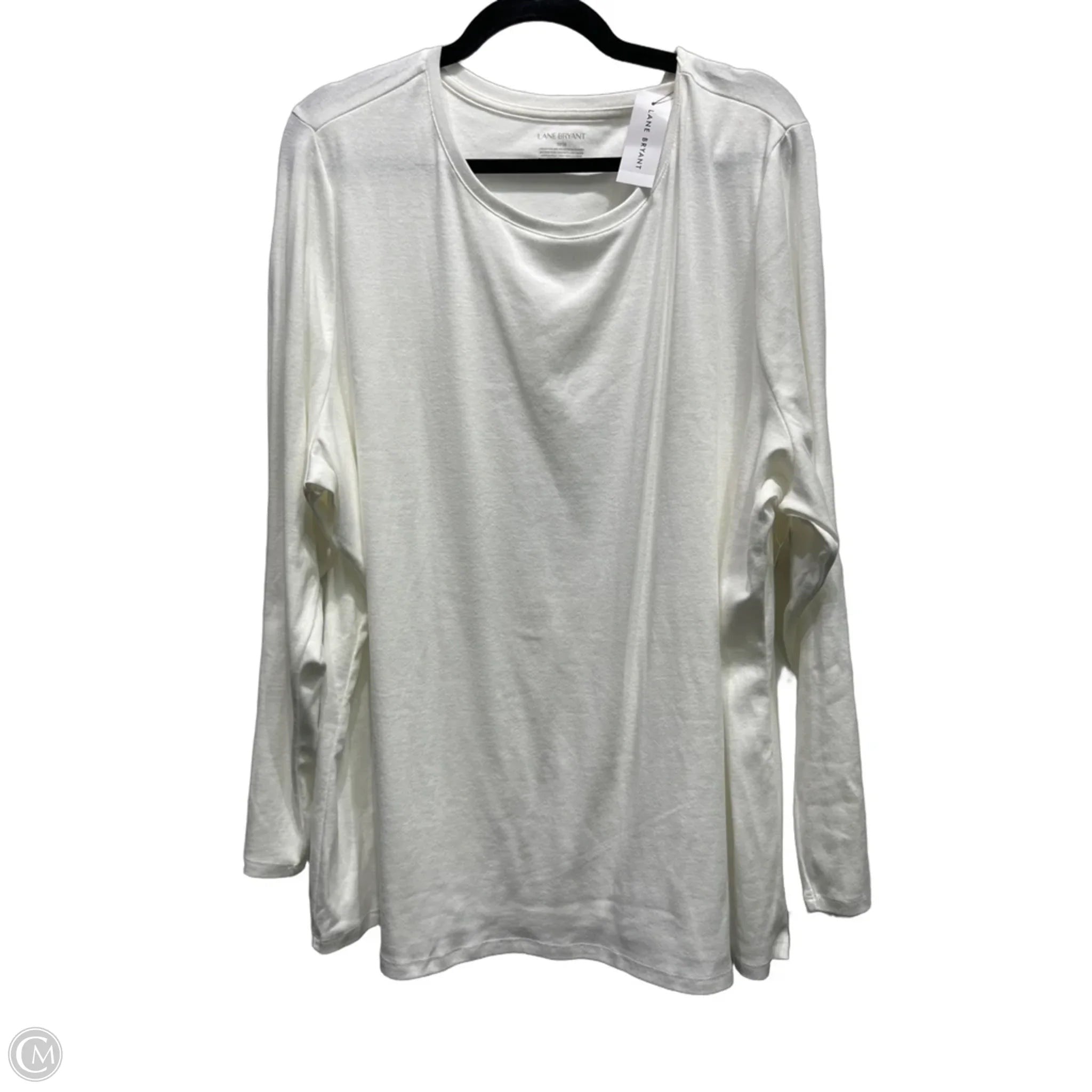 Top Long Sleeve Basic By Lane Bryant In White, Size: 3x