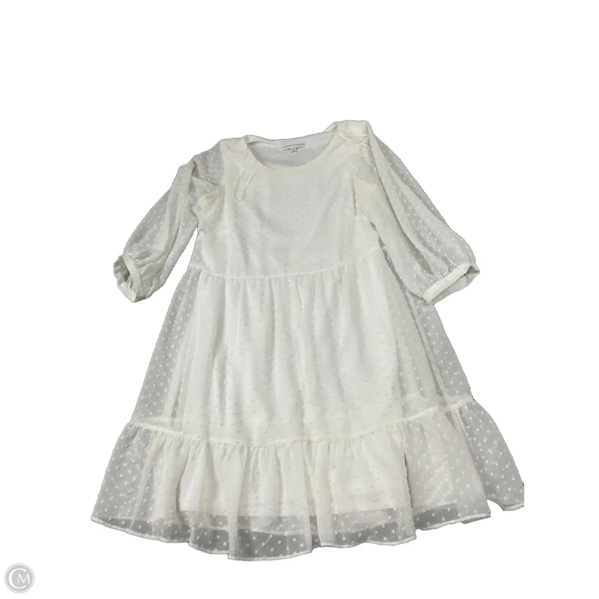 Dress Casual Short By Sandra Darren In White, Size: 6