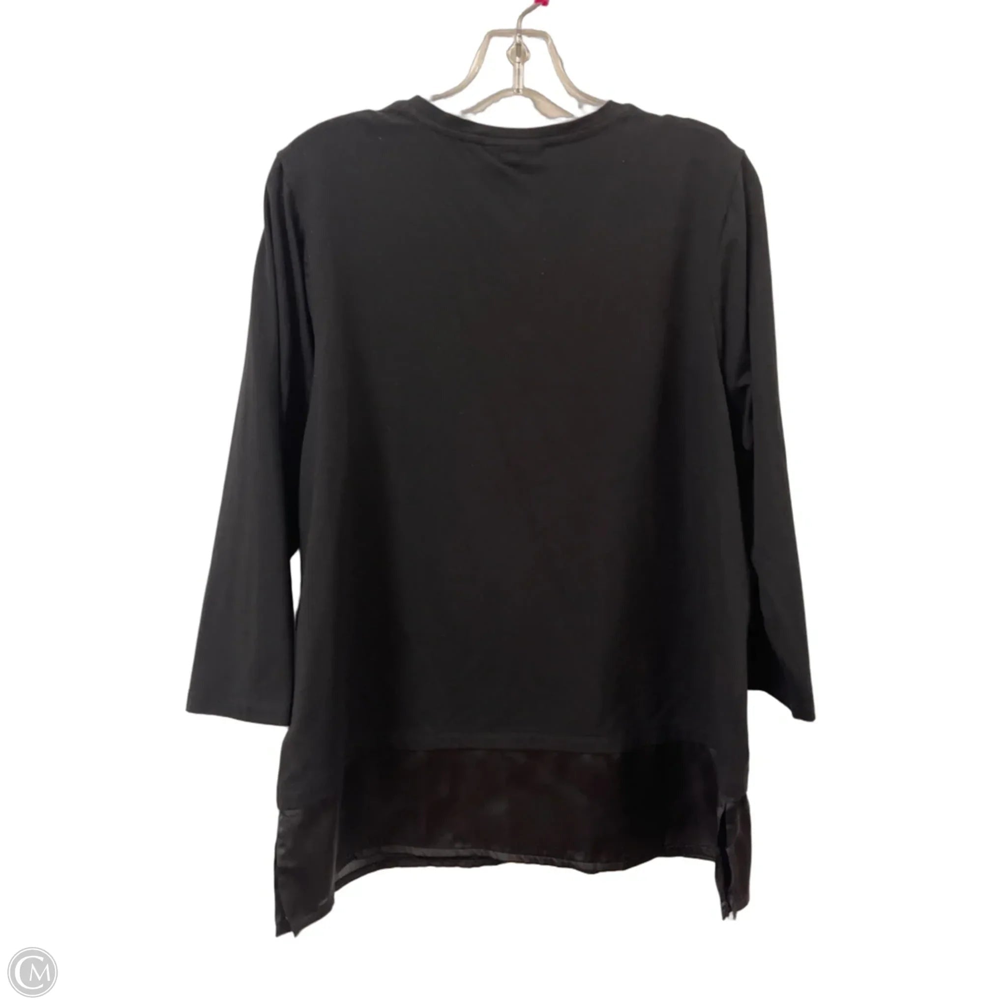 Top Long Sleeve By Chicos In Black, Size: L