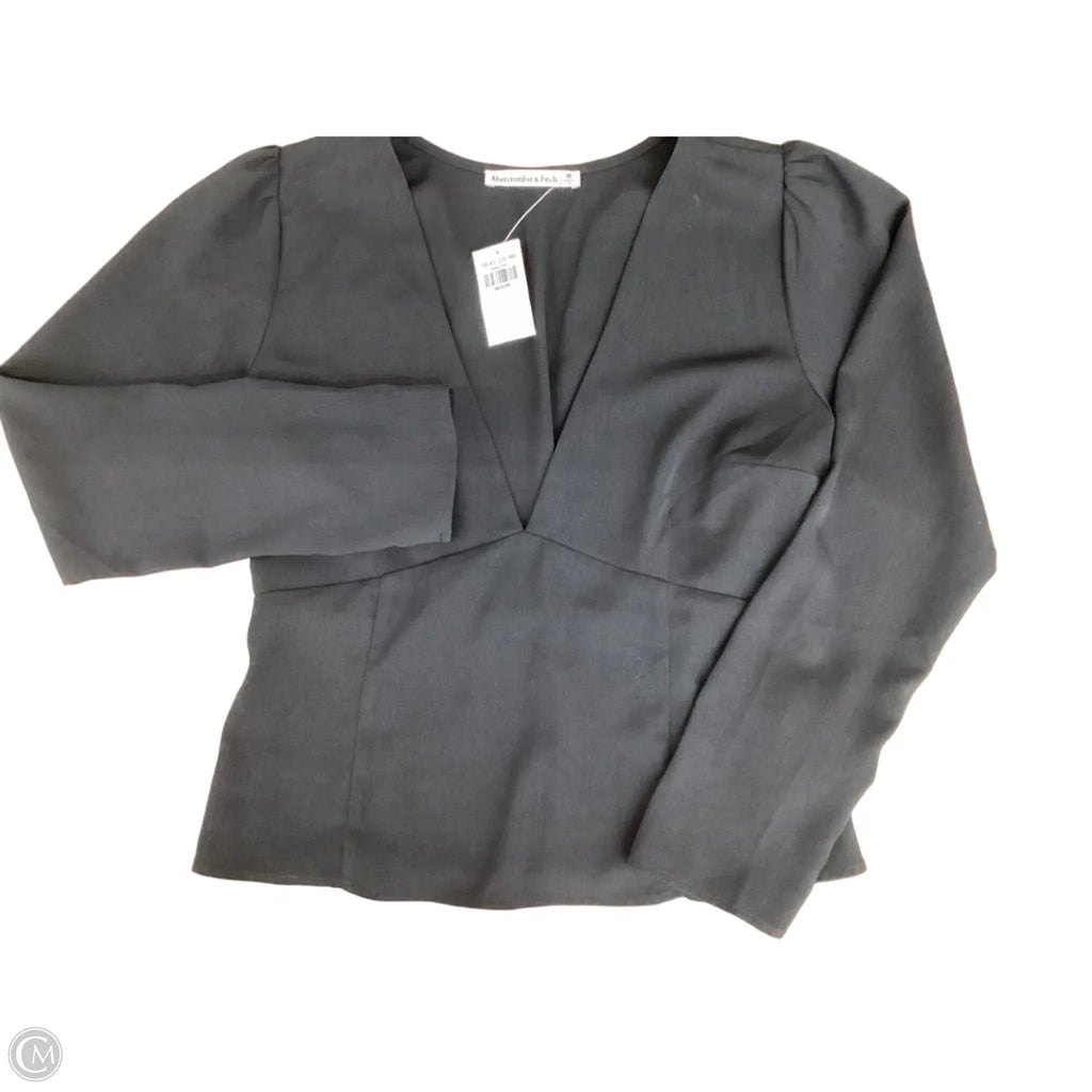 Top Long Sleeve By Abercrombie And Fitch In Black, Size: M
