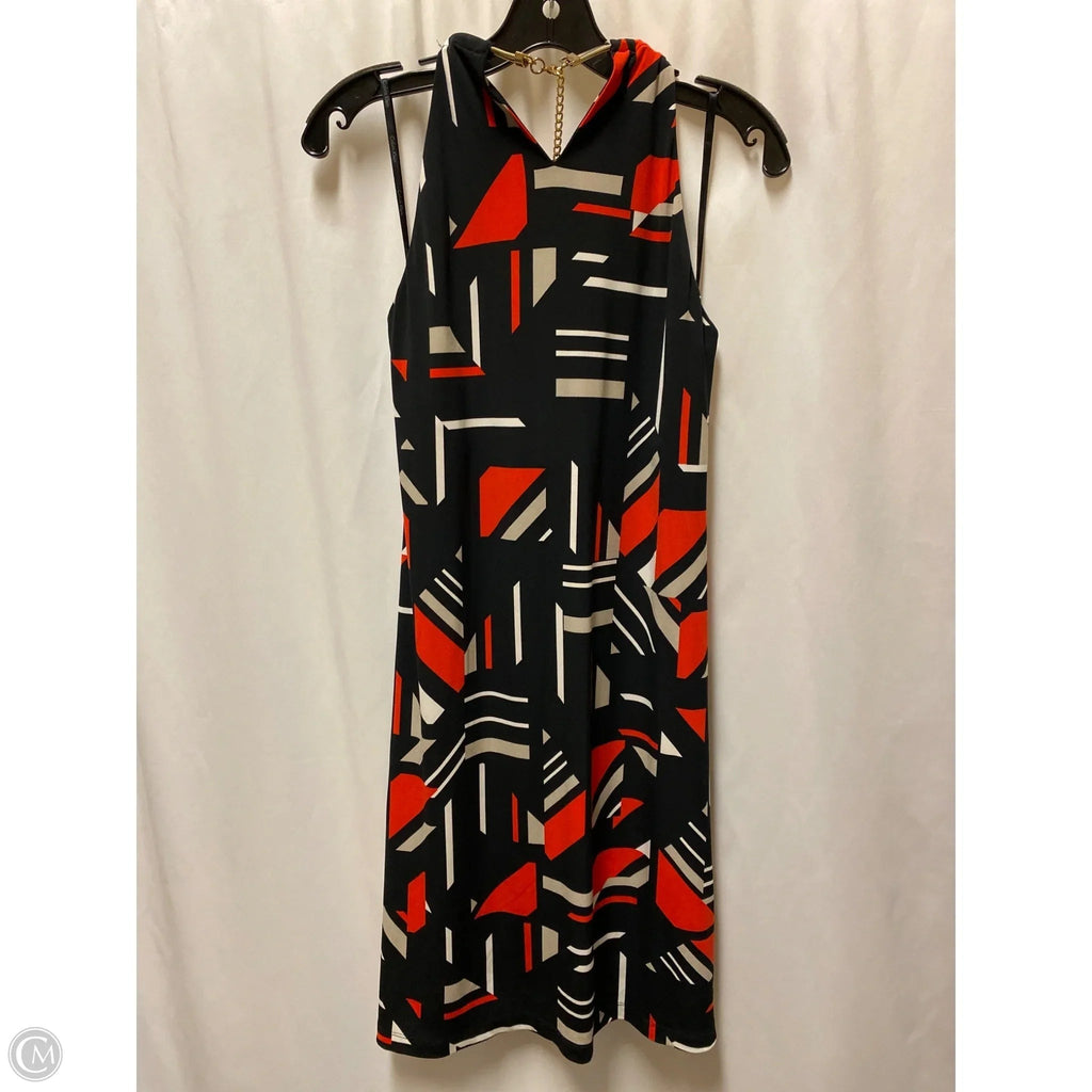 Dress Casual Maxi By Calvin Klein In Black & Red, Size: M