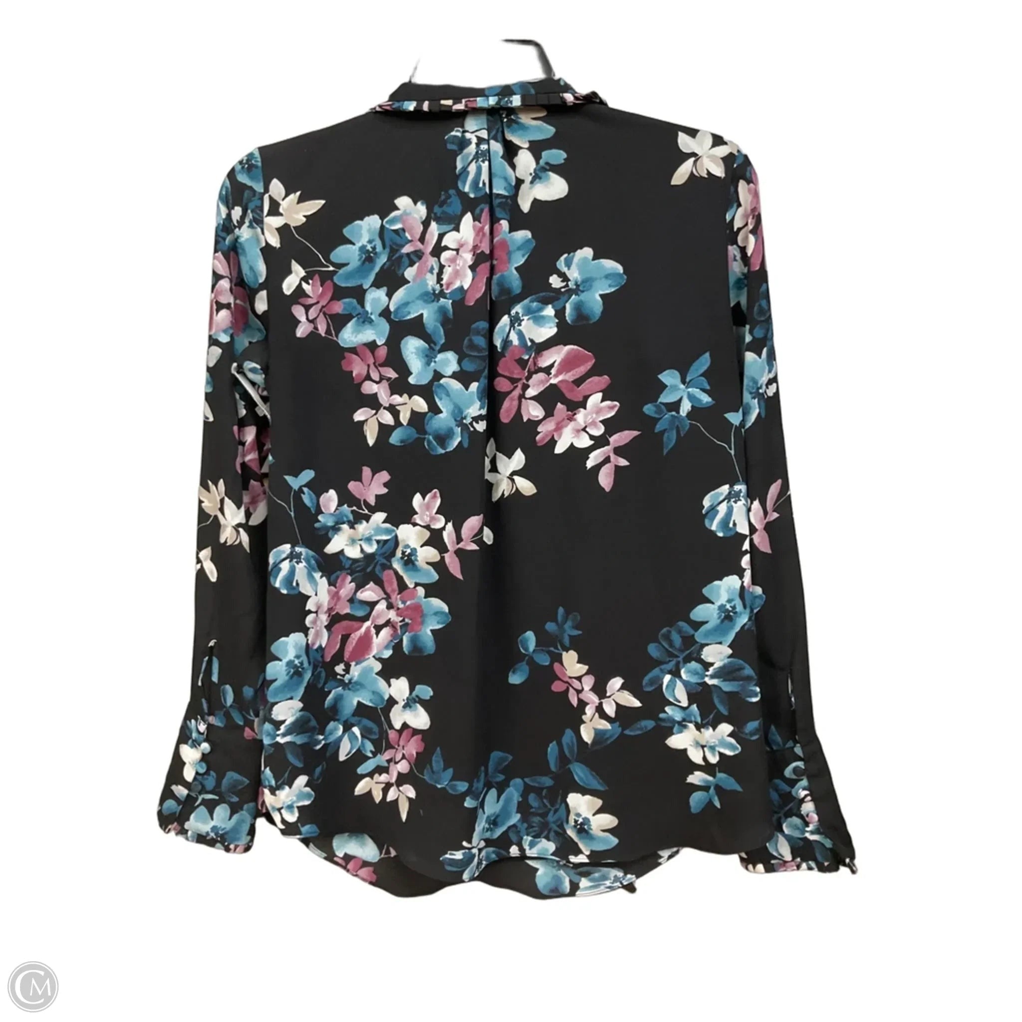 Top Long Sleeve By White House Black Market In Floral Print, Size: Xs