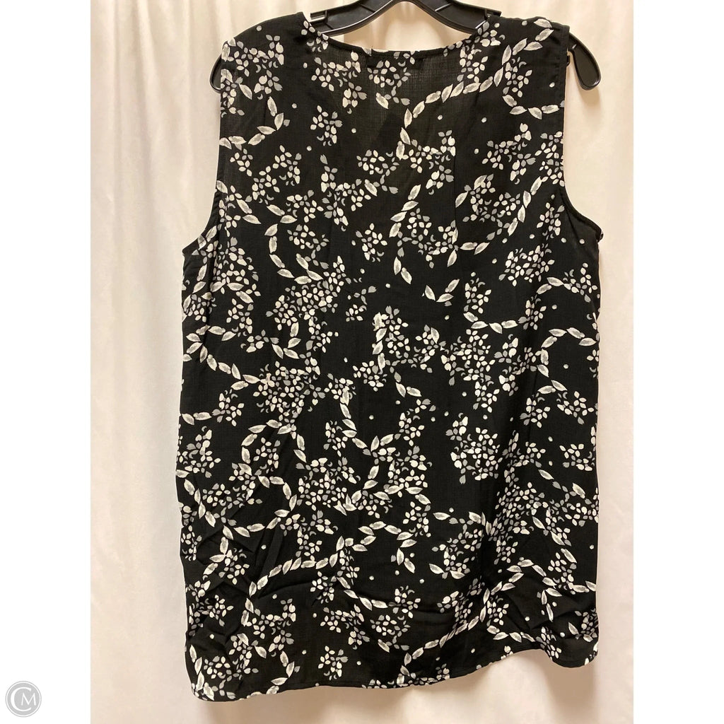 Top Sleeveless By Fever In Black, Size: L