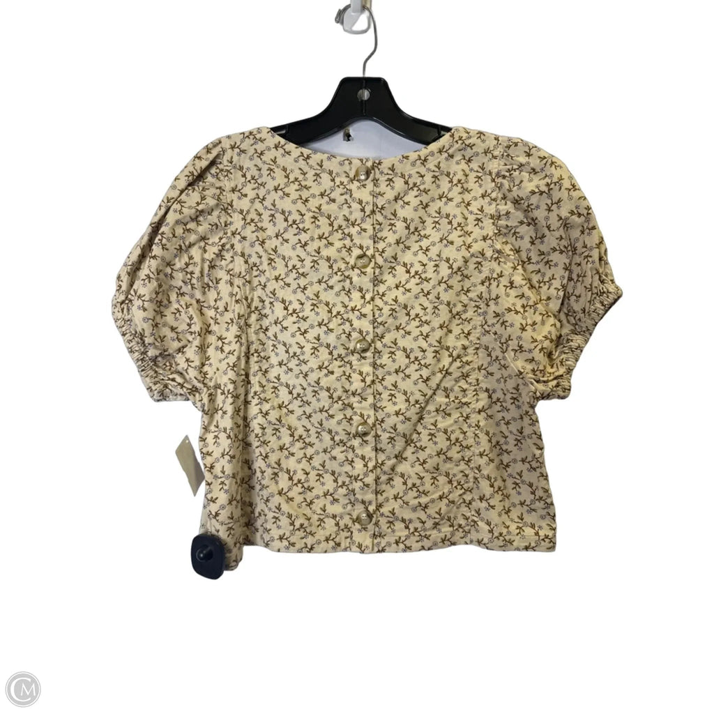 Top Short Sleeve By Madewell In Tan, Size: 8