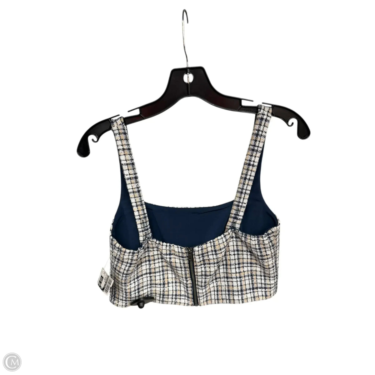 Top Sleeveless By Abercrombie And Fitch In Plaid Pattern, Size: M