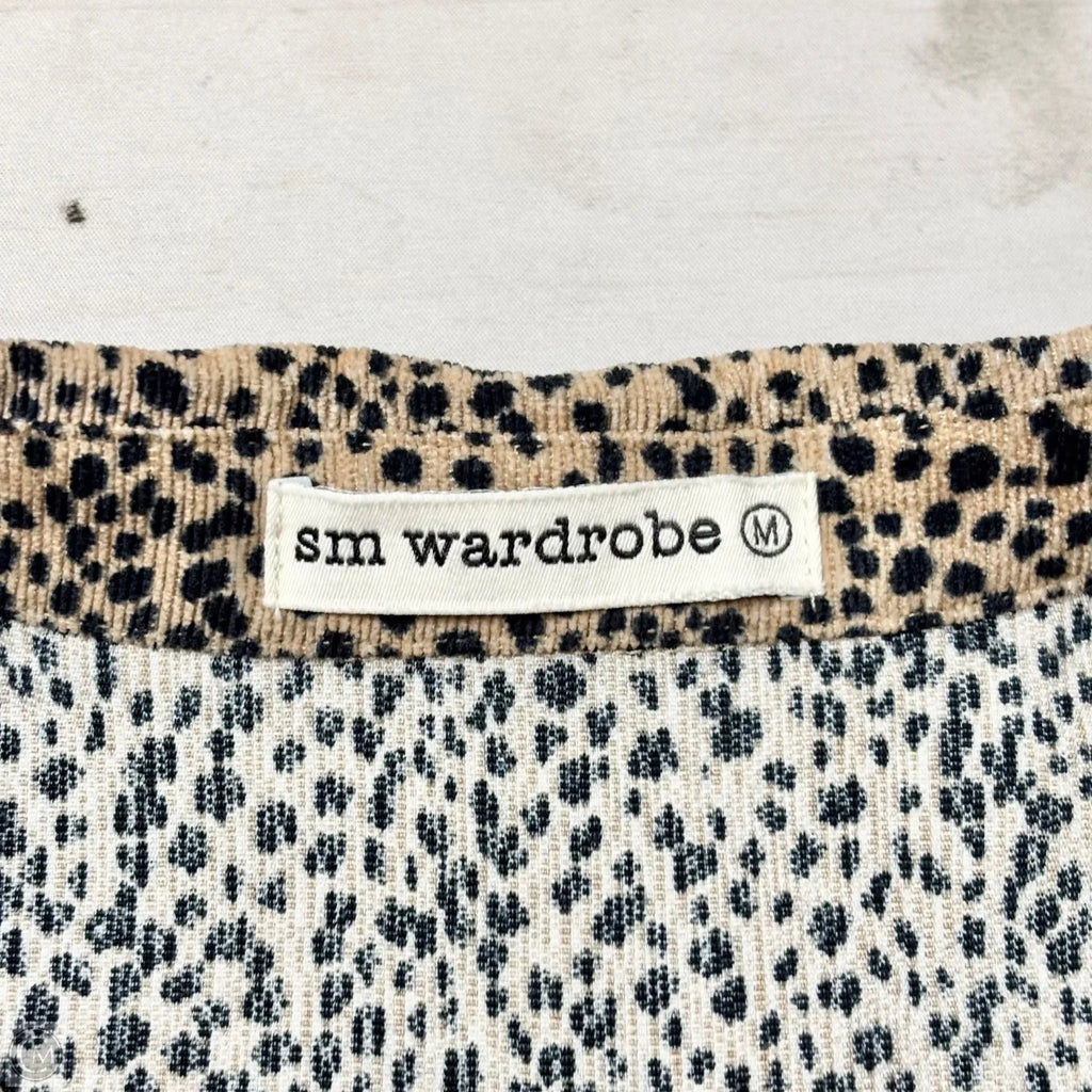 Jacket Shirt By SM Wardrobe In Animal Print, Size: M