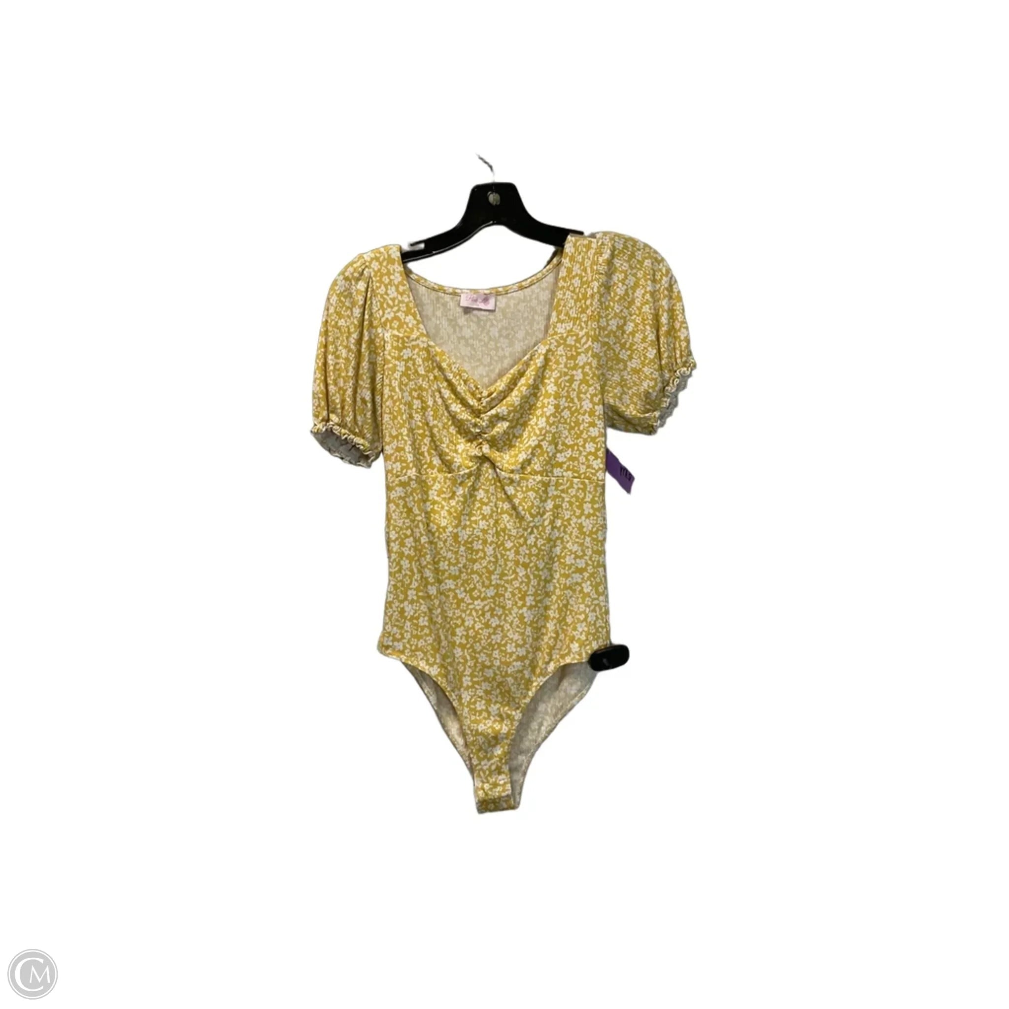 Bodysuit By Pink Lily In Yellow, Size: M