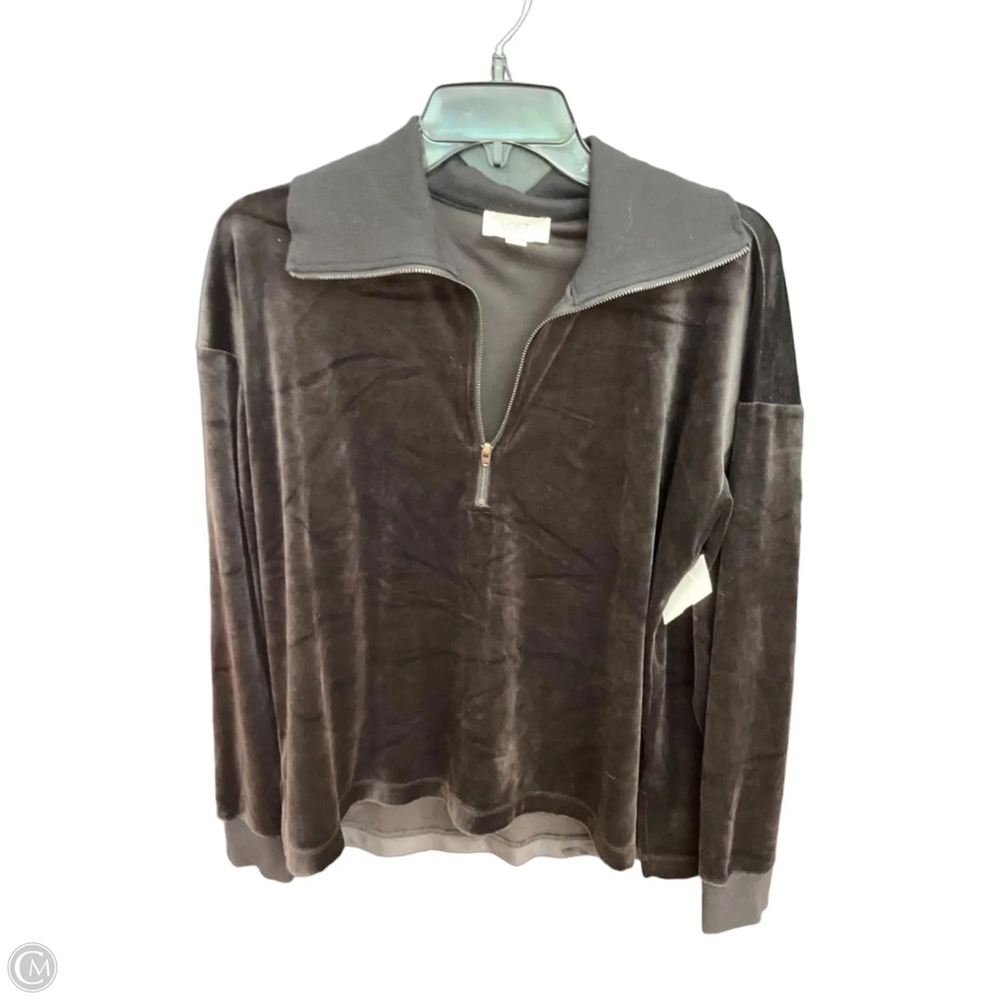 Top Long Sleeve By Loft In Black, Size: M
