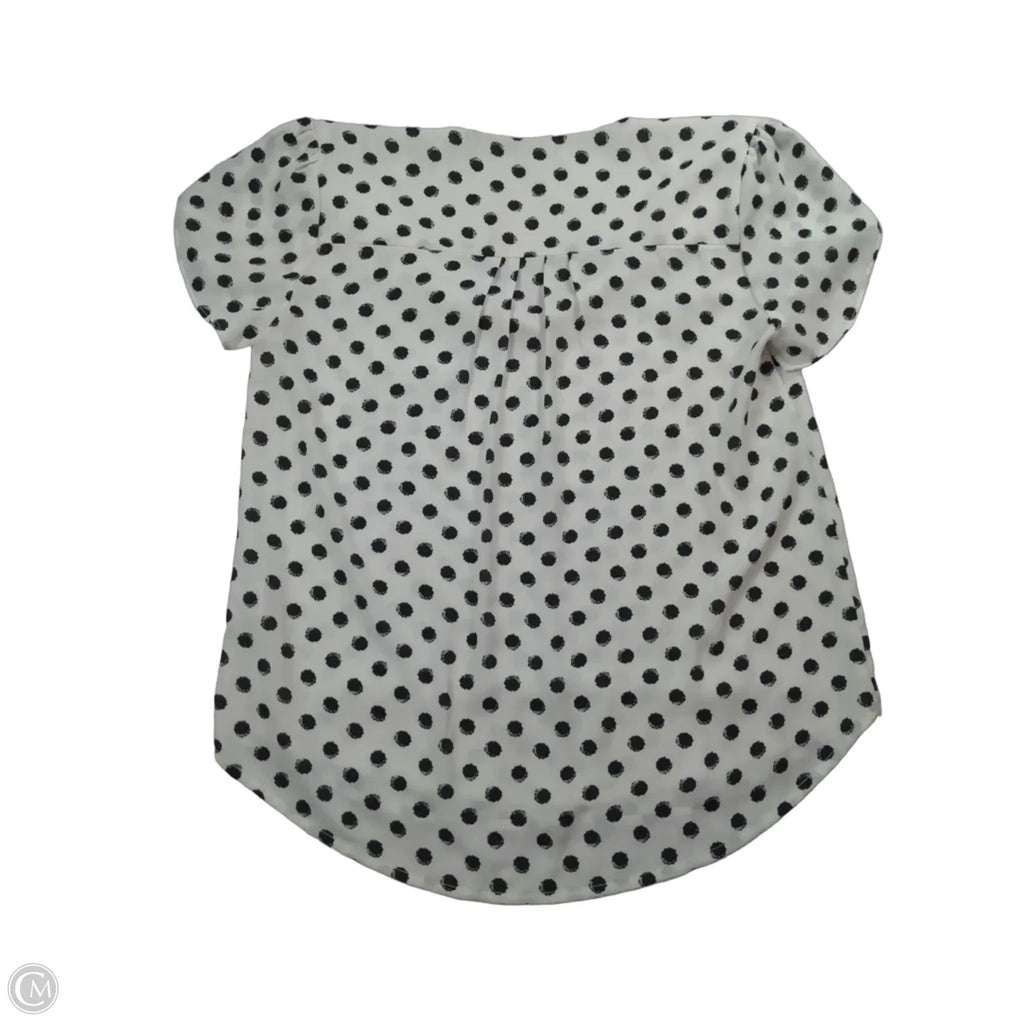 Blouse Short Sleeve By 41 Hawthorn In Polkadot Pattern, Size: M