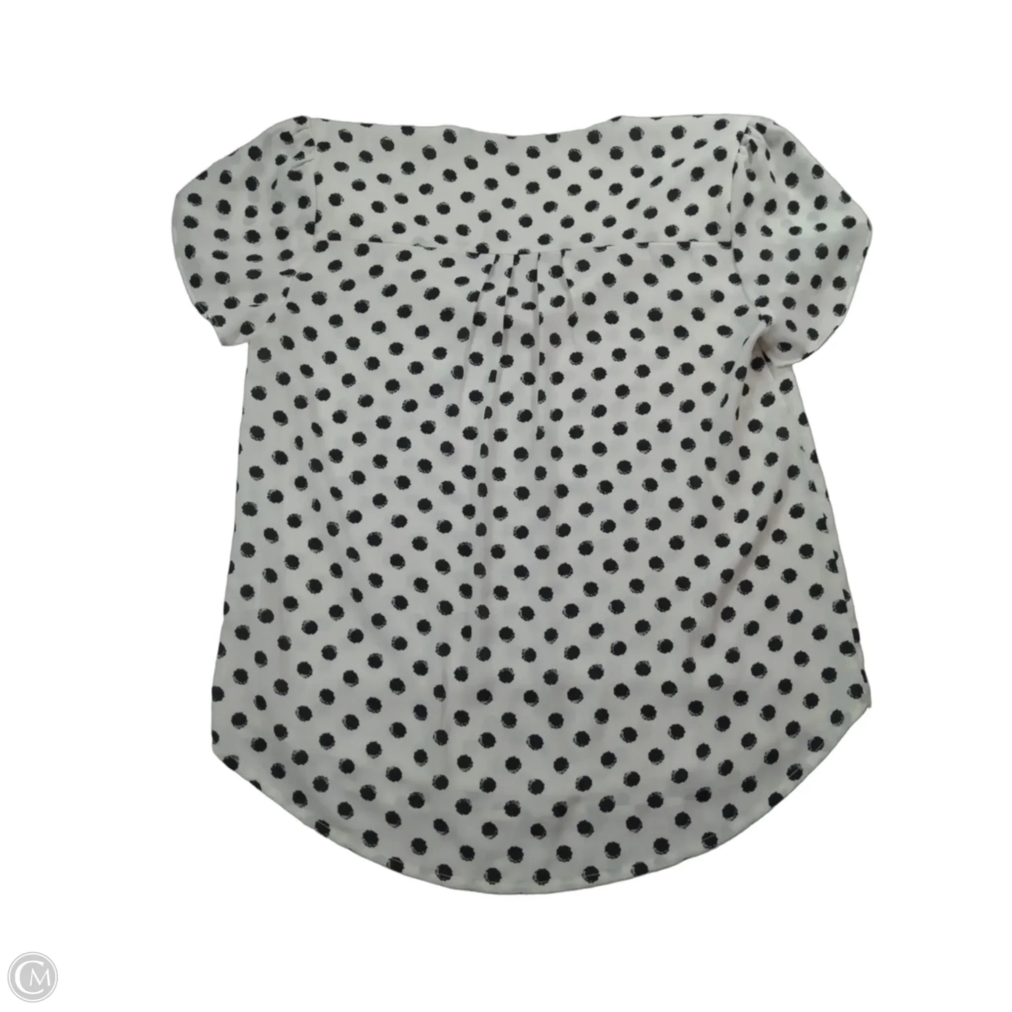 Blouse Short Sleeve By 41 Hawthorn In Polkadot Pattern, Size: M